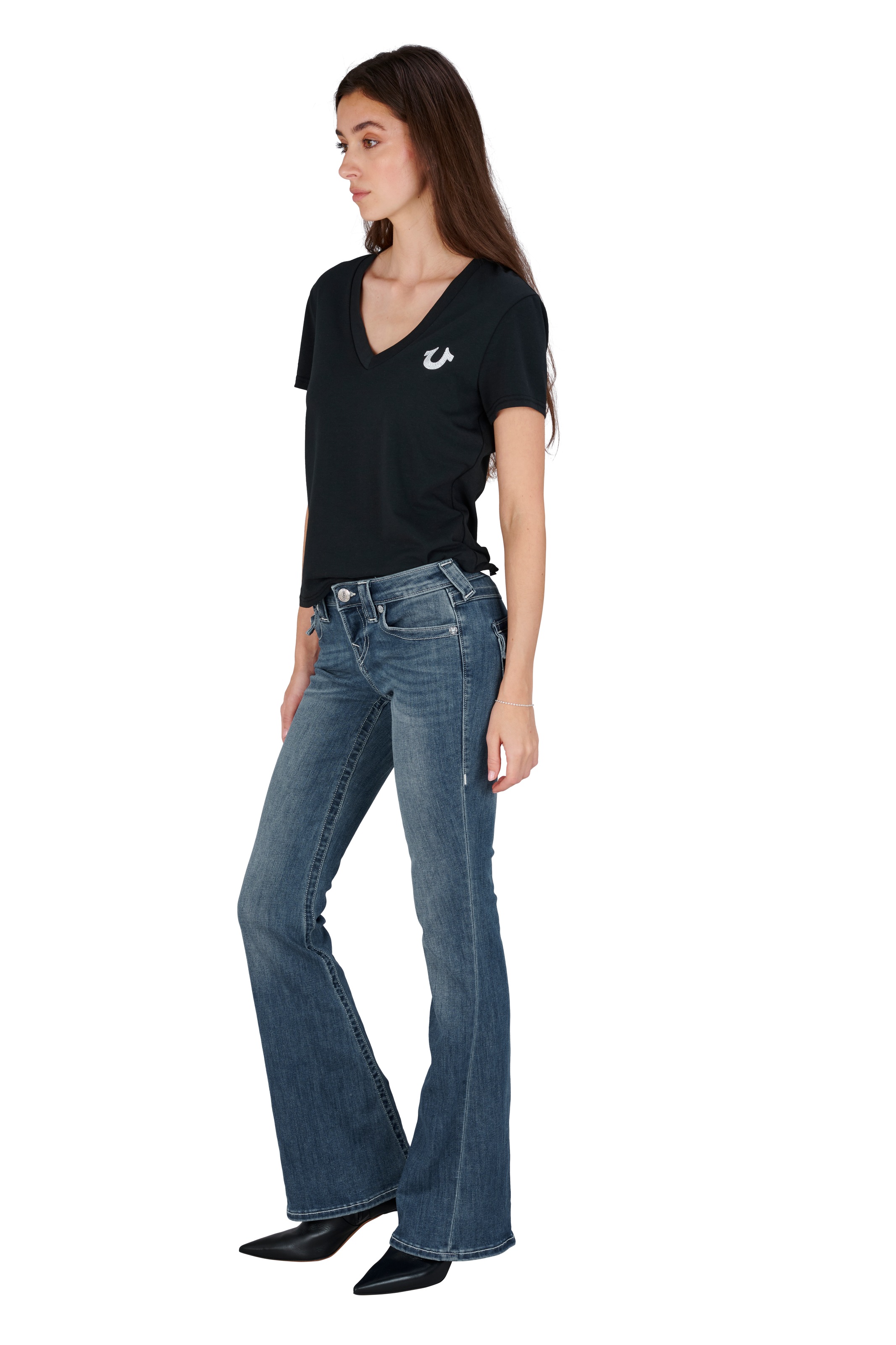 True Religion Bootcut-Jeans »JOEY LR FLARE FLAP« Baumwollmischung, Flared fit