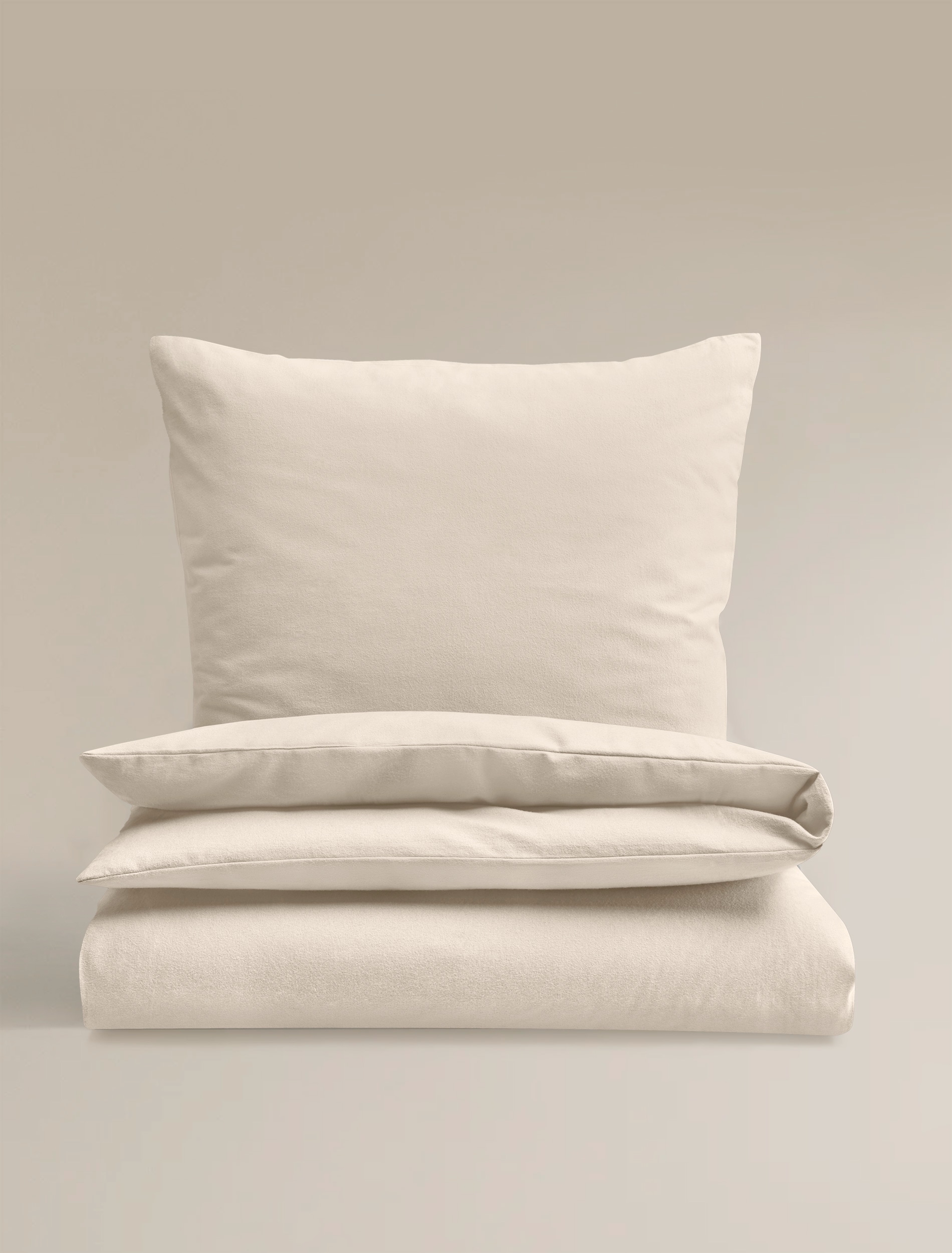 BIERBAUM Bettwäsche "Bettwäsche Biber Uni" 2 Stk. Biber, 100 % Baumwolle, p günstig online kaufen