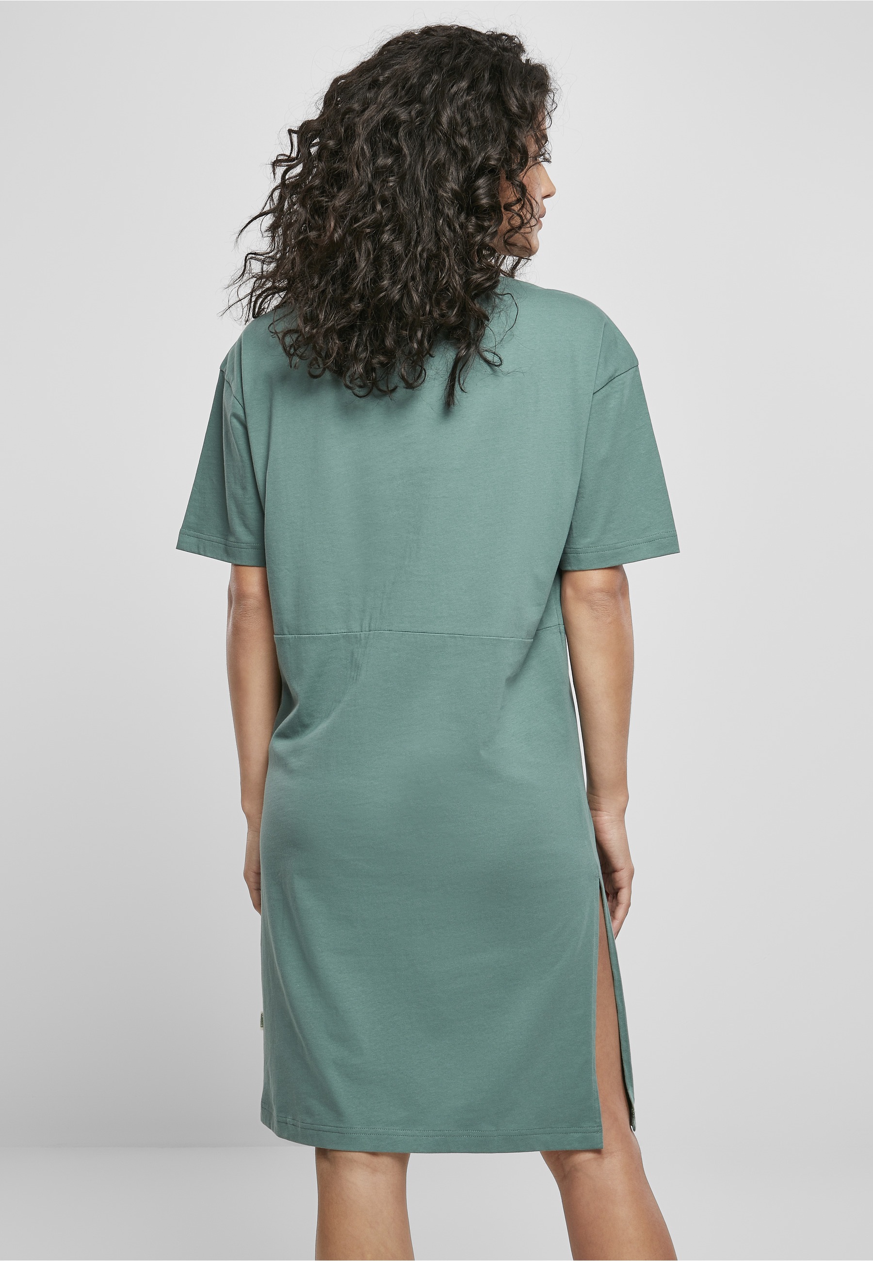 URBAN CLASSICS A-Linien-Kleid »Urban Classics Damen Ladies Organic Oversized Slit Tee Dress« 1 Stk. tlg.