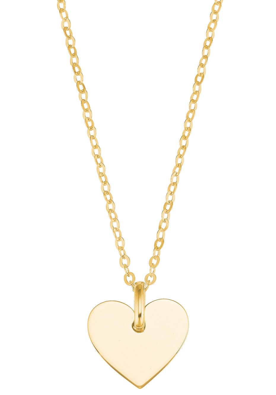 Kette mit Anhänger AMOR "Herz", gold (gelbgoldfarben), Halsketten, Damen, Gelbgold 375, L: 45 2