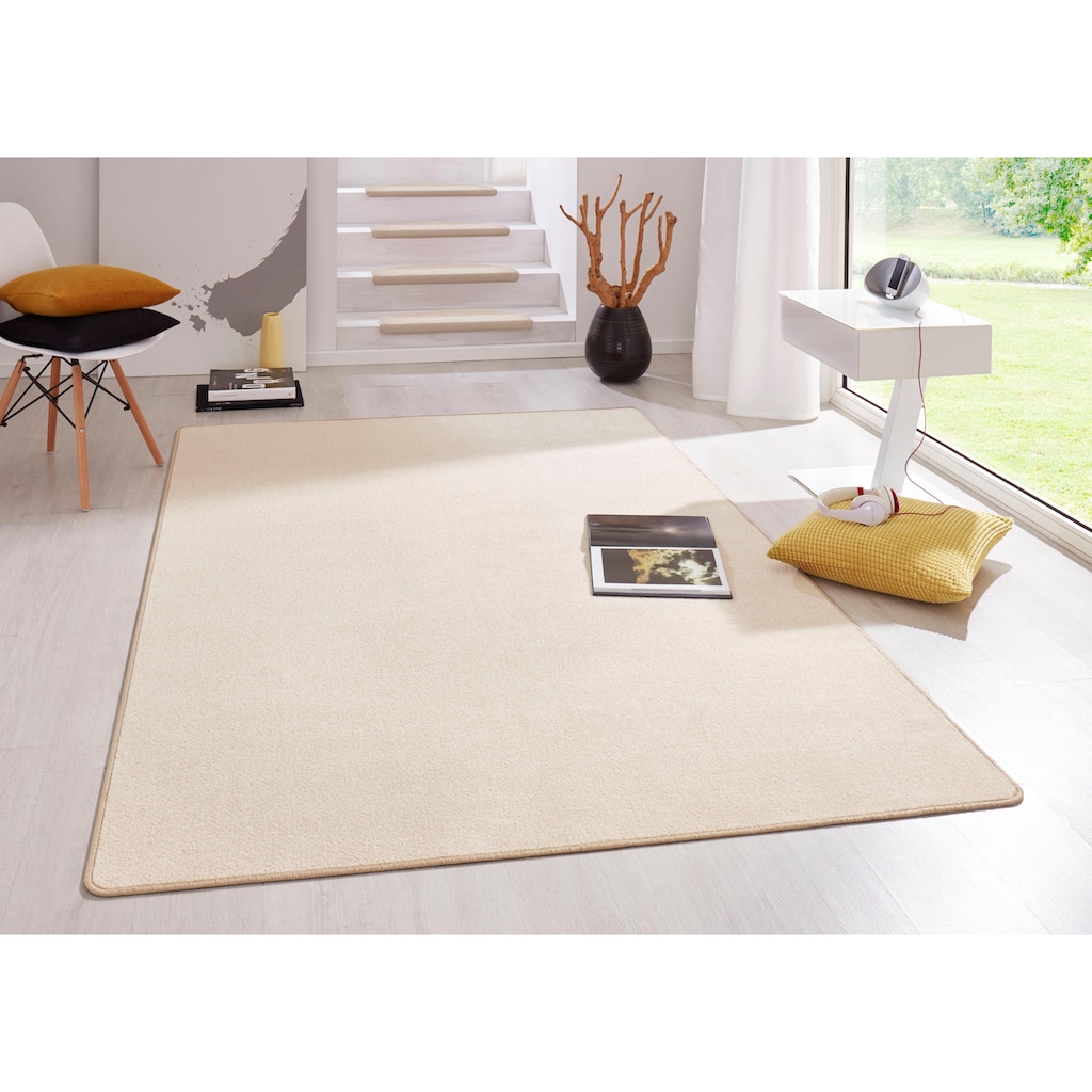 HANSE Home Teppich »Fancy«, rechteckig, Kurzflor, weich, uni, gekettelt, Wohnzimmer, Schlafzimmer, Esszimmer