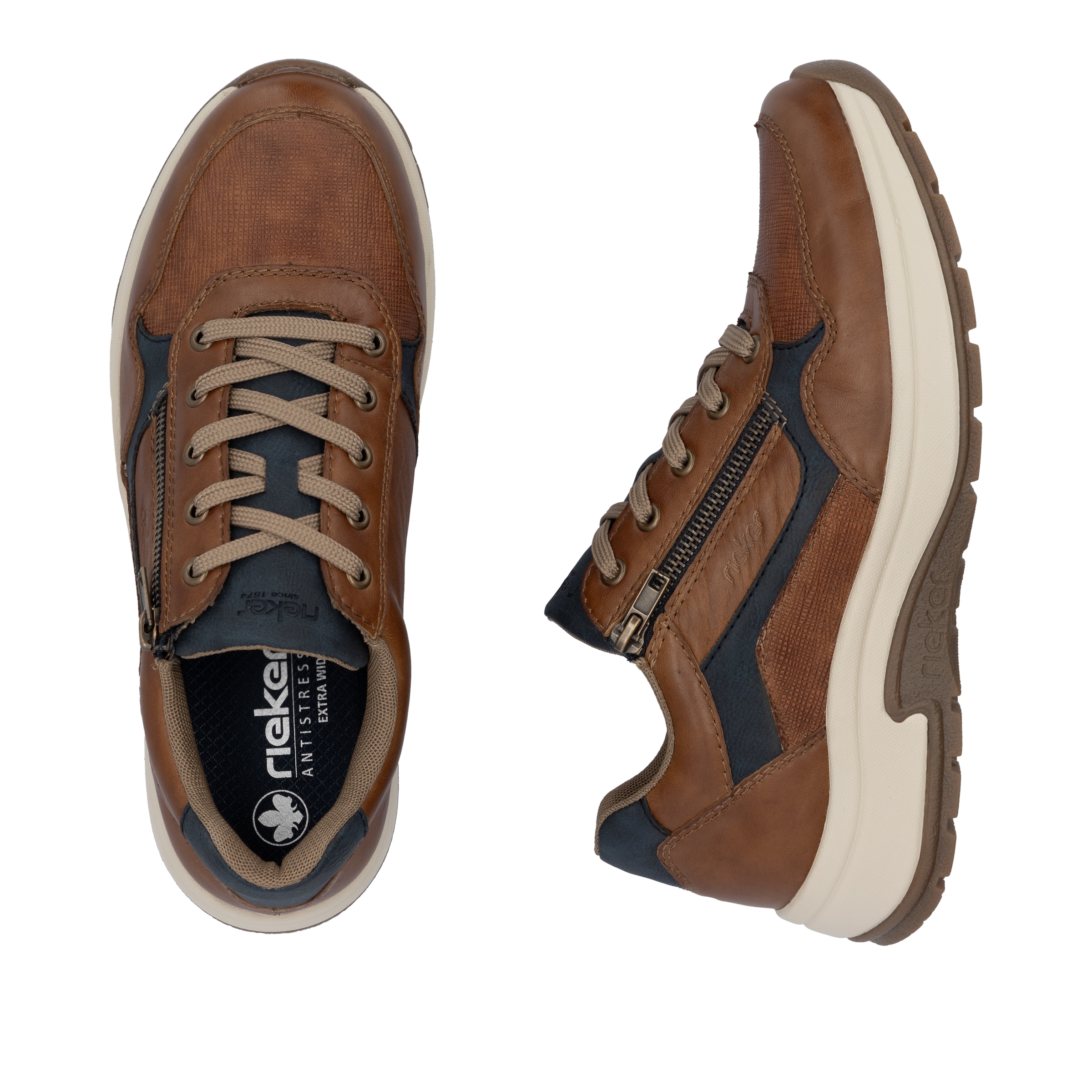 Rieker Sneaker, Halbschuh, Freizeitschuh, Schnürschuh in bequemer Form