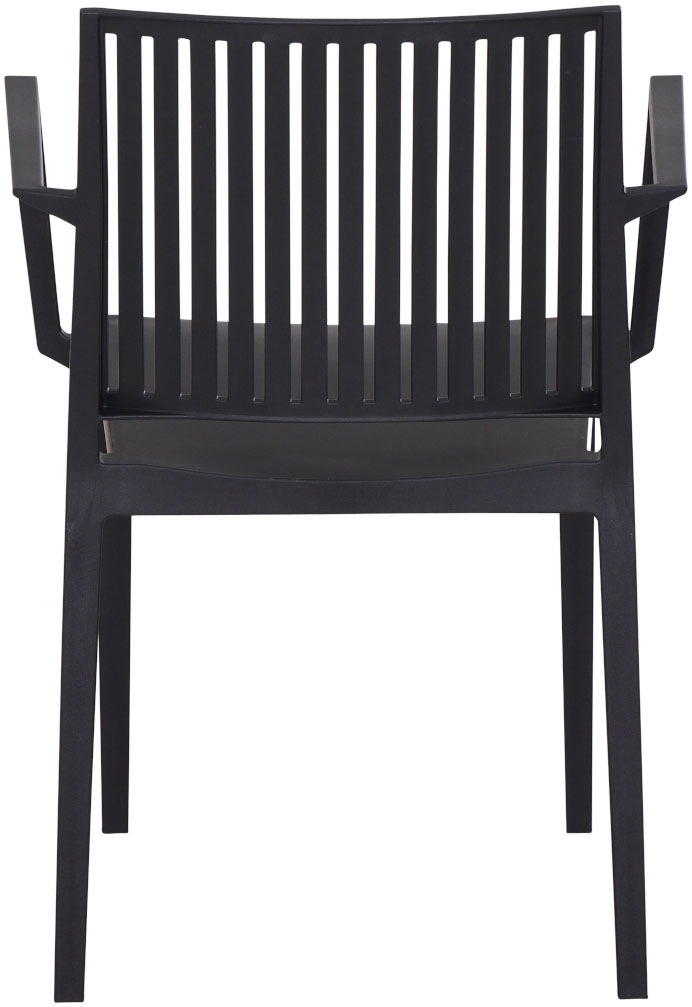 Siena Garden Gartensessel »Lane Sessel anthrazit 2er Set mit Tisch« Set, 2 Stk. tlg. 2 x Stapelsessel + Tisch Sola 80 x 80 cm