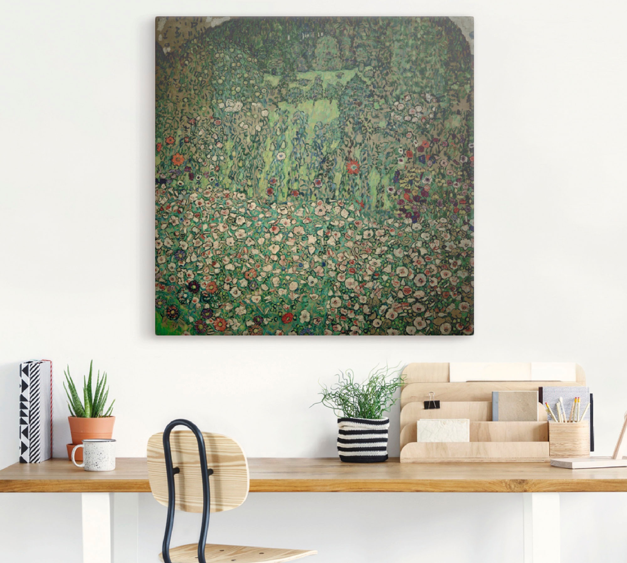 Artland Wandbild »Gartenlandschaft mit Bergkuppe (Gartenlandschaft)«, Garten, (1 St.), als Leinwandbild, Poster in verschied. Größen