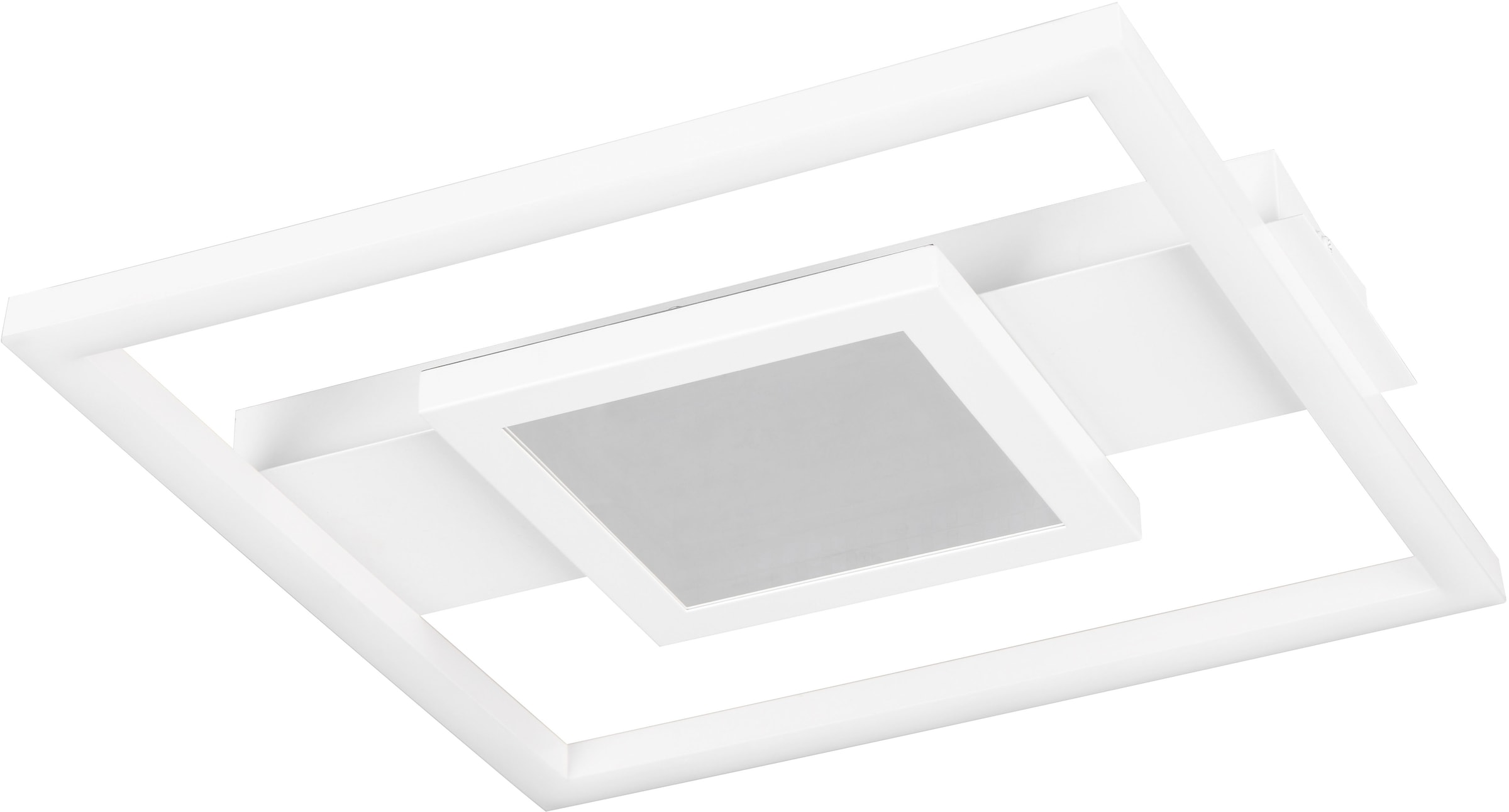 REALITY Leuchten LED Deckenleuchte »WHEELER, LED Deckenlampe 16W 2000 Lumen 4000K kaltweißes Licht«, 1 flammig, Leuchtmittel LED-Board | LED fest integriert, Lichteffekte mit Spiegelfolie, 35 x 33 cm, Wand- oder Deckenleuchte