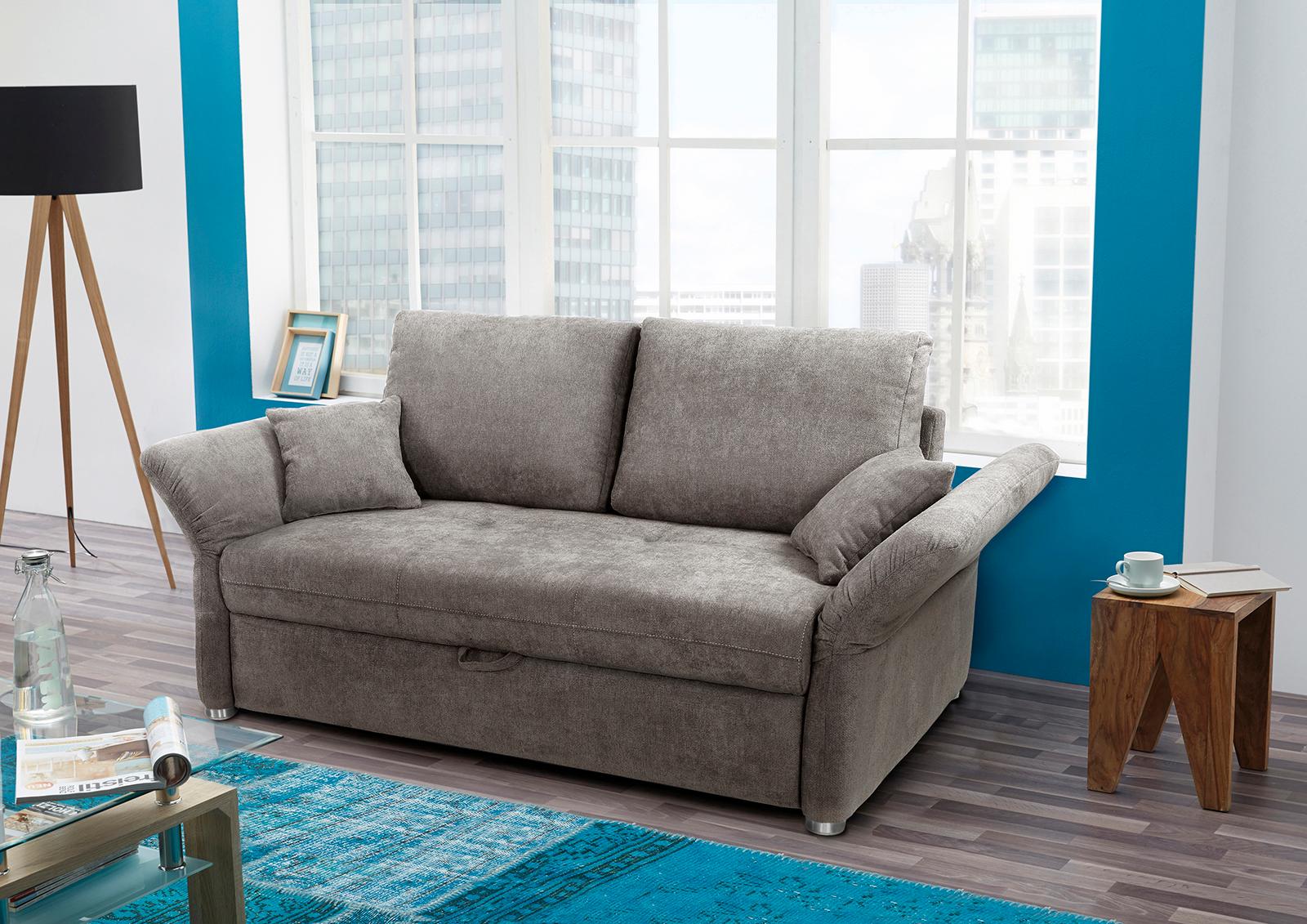 Jockenhöfer Gruppe Schlafsofa "Luca, B: 166-185 cm, Liegefl. 141-163x201 cm" mit Schlaffunktion, Armteilverstellung, in 2 Breiten