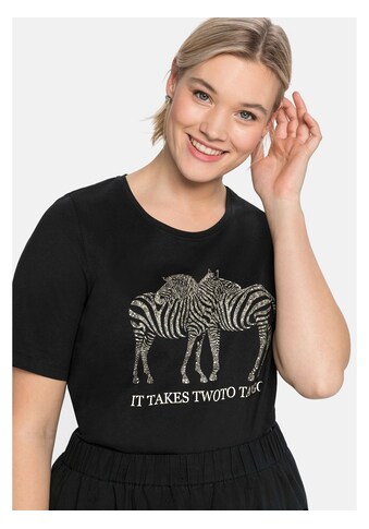 Sheego T-Shirt »Shirt«, in leichter A-Linie, mit Zebra-Frontdruck kaufen