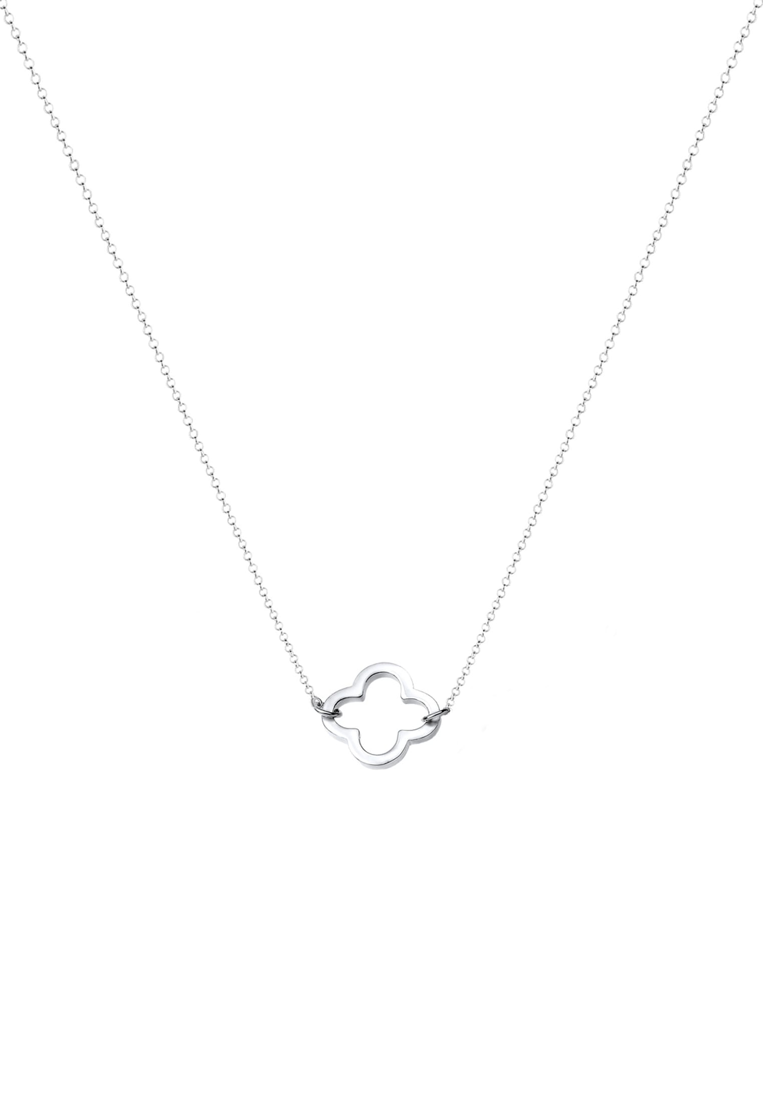 Elli Kette mit Anhänger »Halskette Kleeblatt Glücksbringer Filigran Trend 925 Sterling Silber«