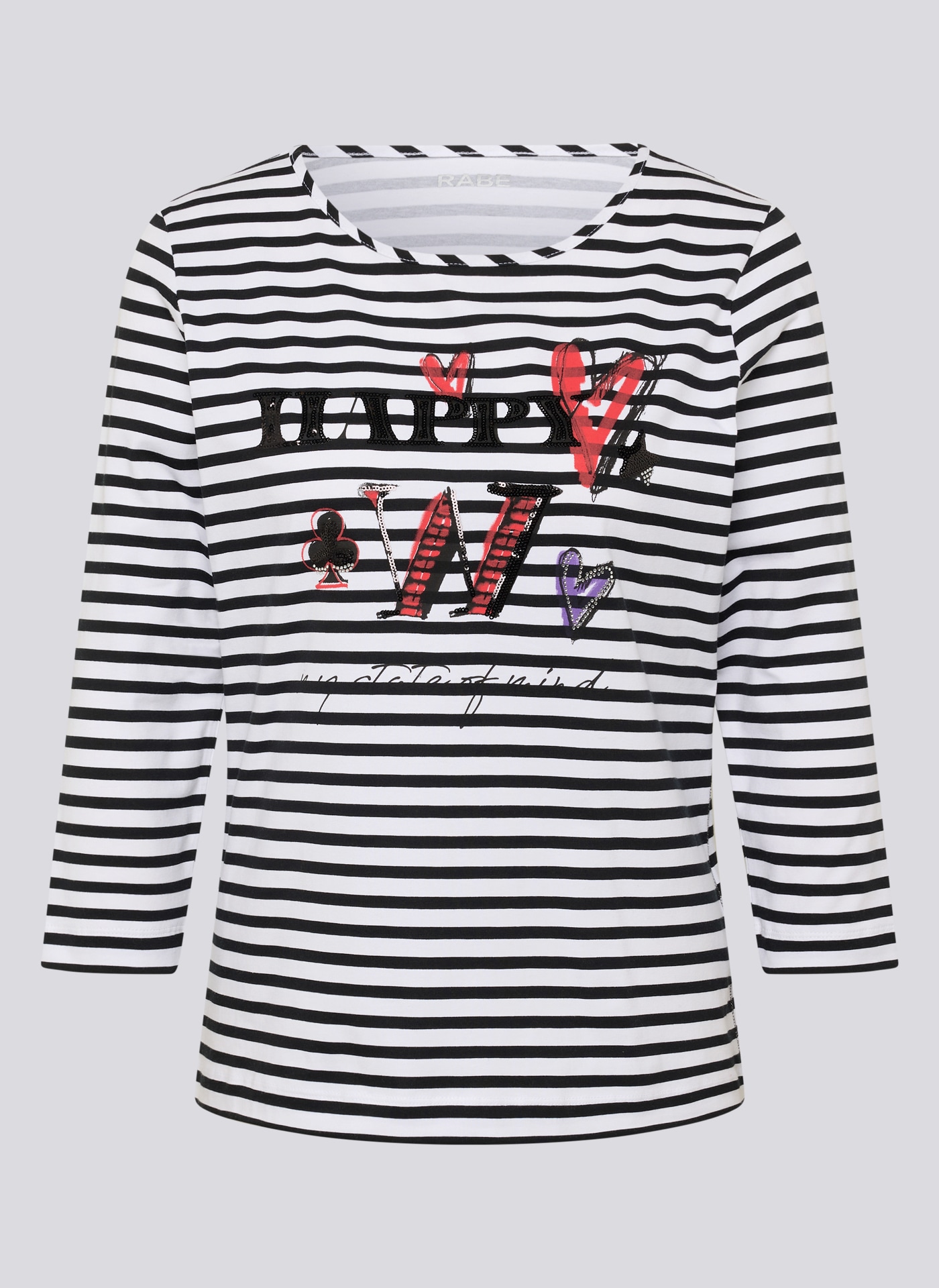 Rabe 3/4-Arm-Shirt, mit Schriftzug