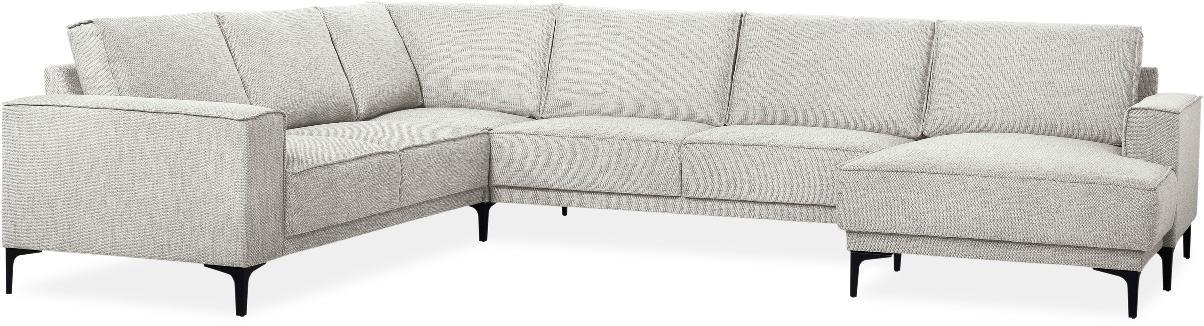 Places of Style Wohnlandschaft "XXL Sofa Oland, Struktur, Flachgewebe, Luxu günstig online kaufen
