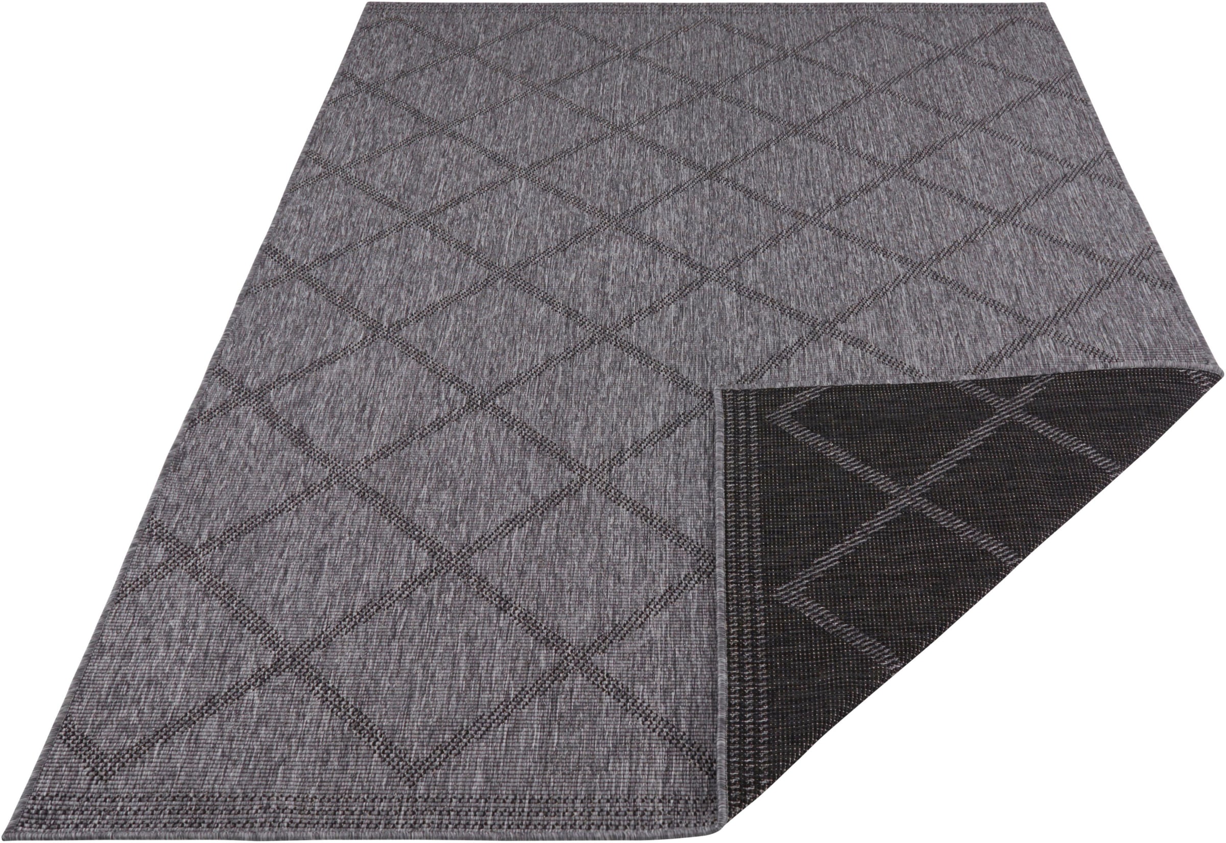 NORTHRUGS Teppich »Corsica Wendeteppich«, rechteckig, In-& Outdoor, Wetterfest, Balkon, Garten, Wohnzimmer, Wasserfest