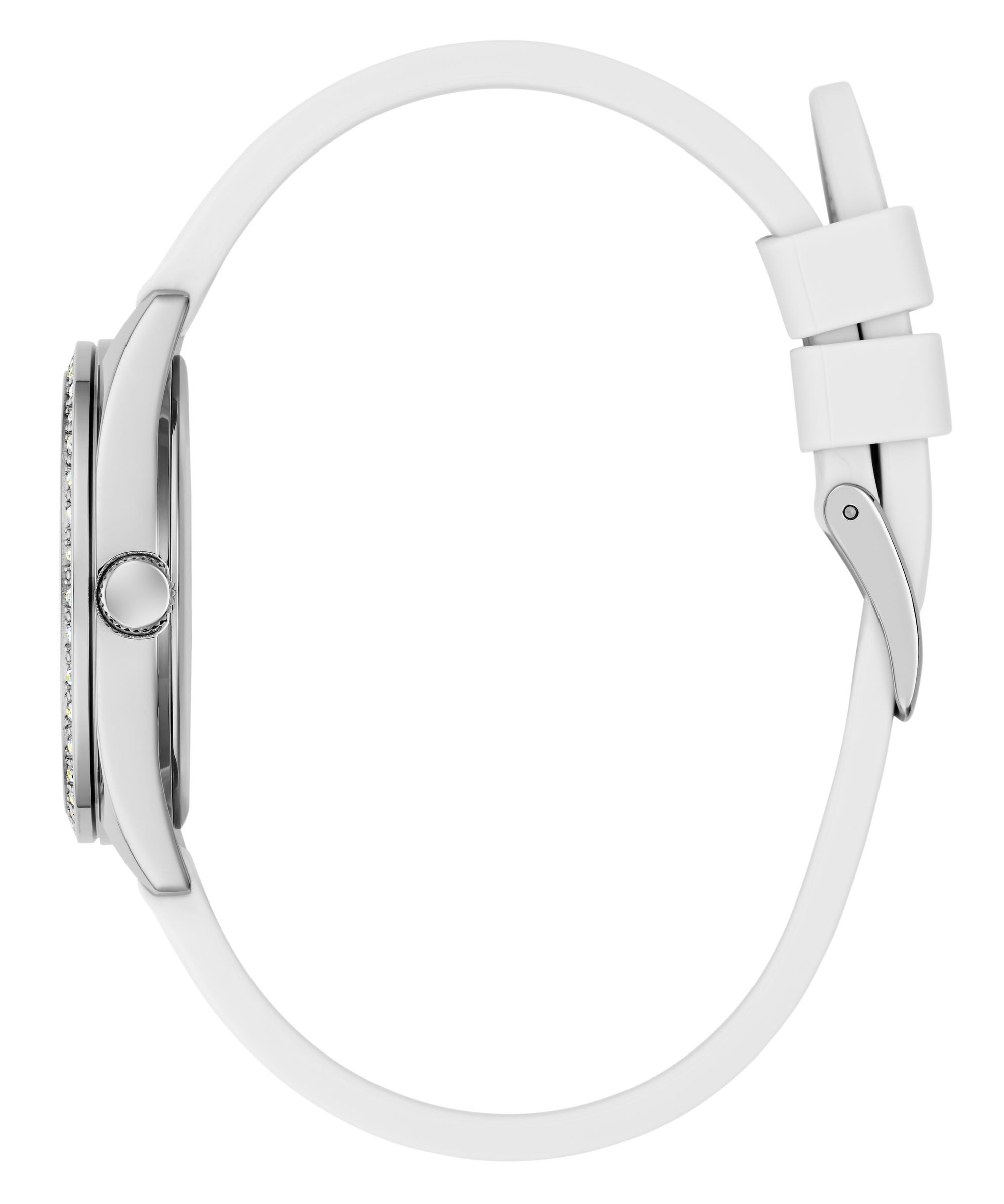 Guess Quarzuhr »AVA« Armbanduhr, Damenuhr, Silikonarmband, analog