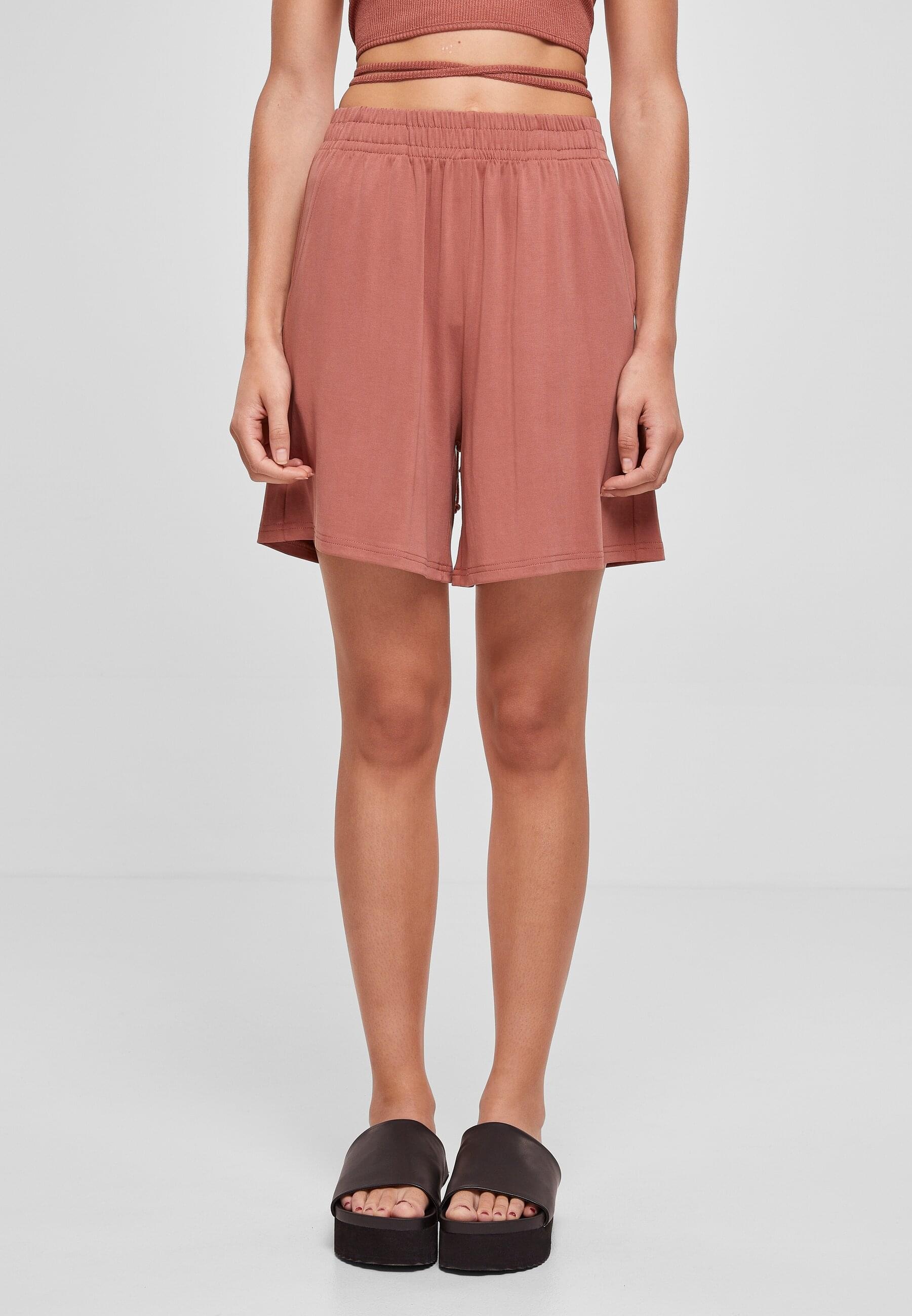 URBAN CLASSICS Stoffhose »Urban Classics Damen Ladies Modal Shorts«, (1 tlg.)