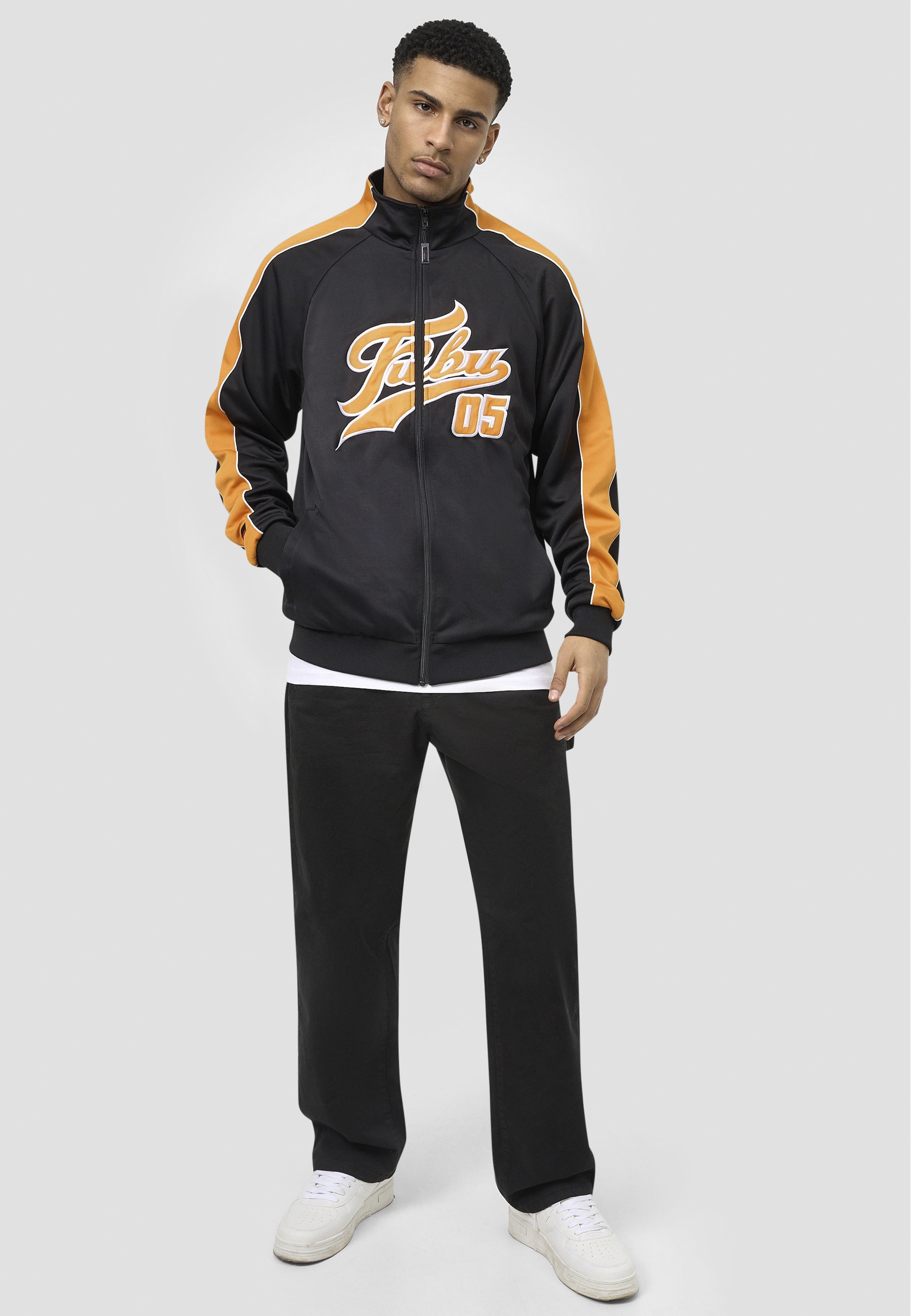 Fubu Allwetterjacke »Fubu Herren FM213-002-1 Varsity Track Jacket« 1 Stk. tlg. ohne Kapuze