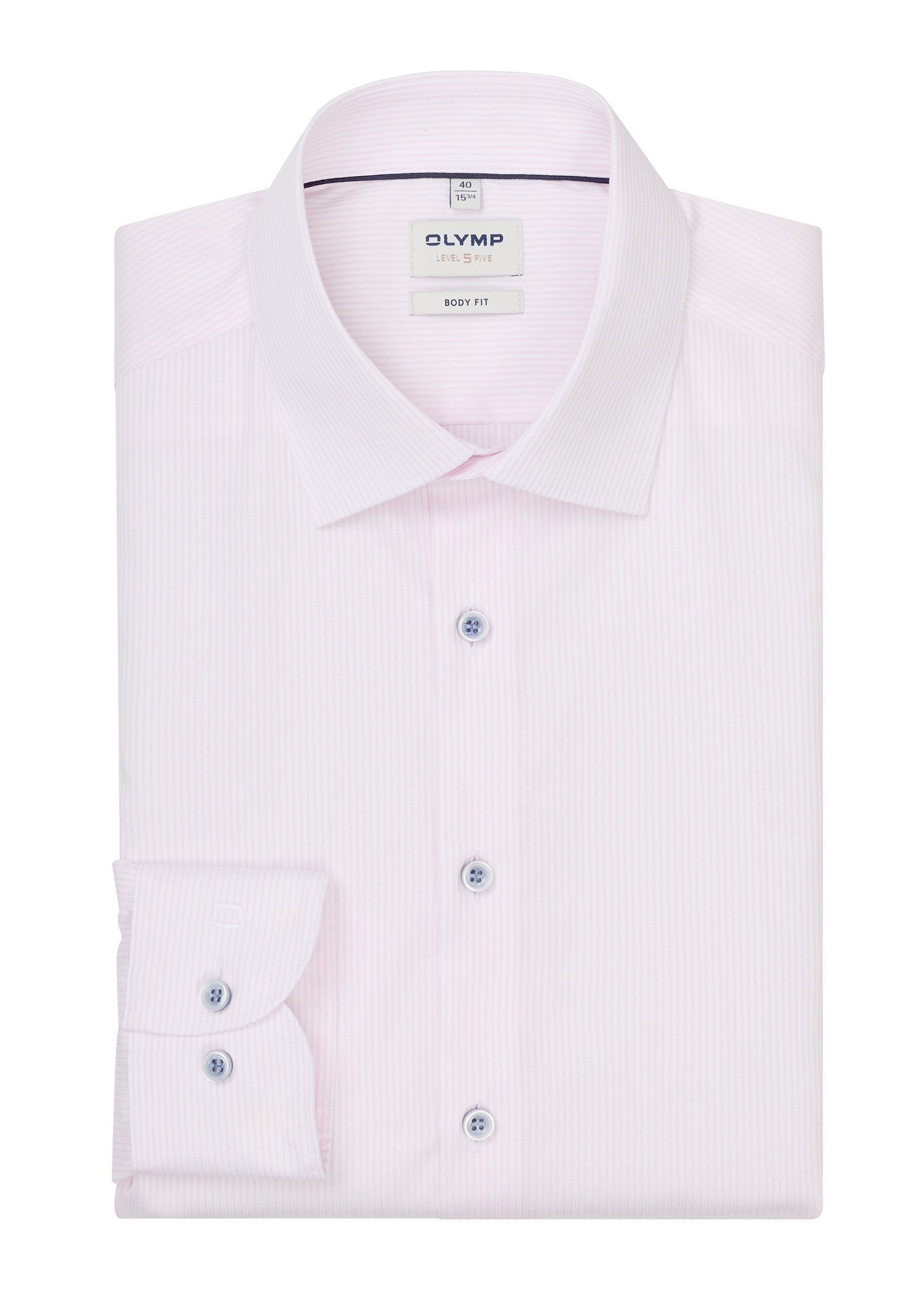 OLYMP Level Five Body Fit Herren Businesshemd Blau 43 6