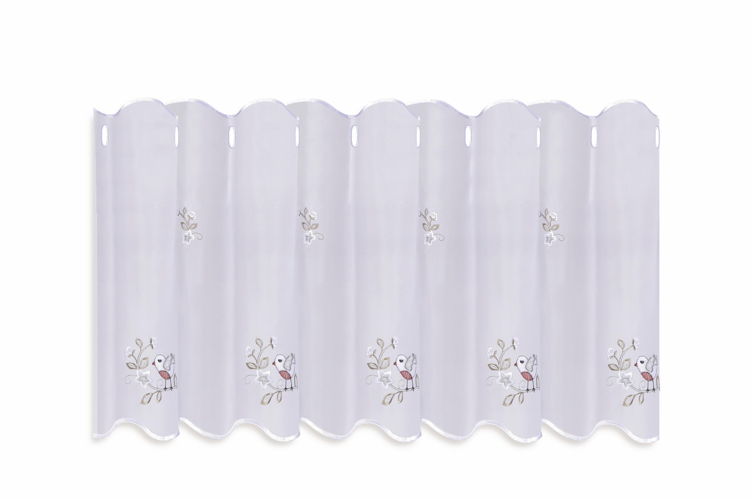 Gerster Scheibengardine "VÖGELCHEN" Durchzuglöcher 1 Stk. tlg. HxB: 50x145 günstig online kaufen