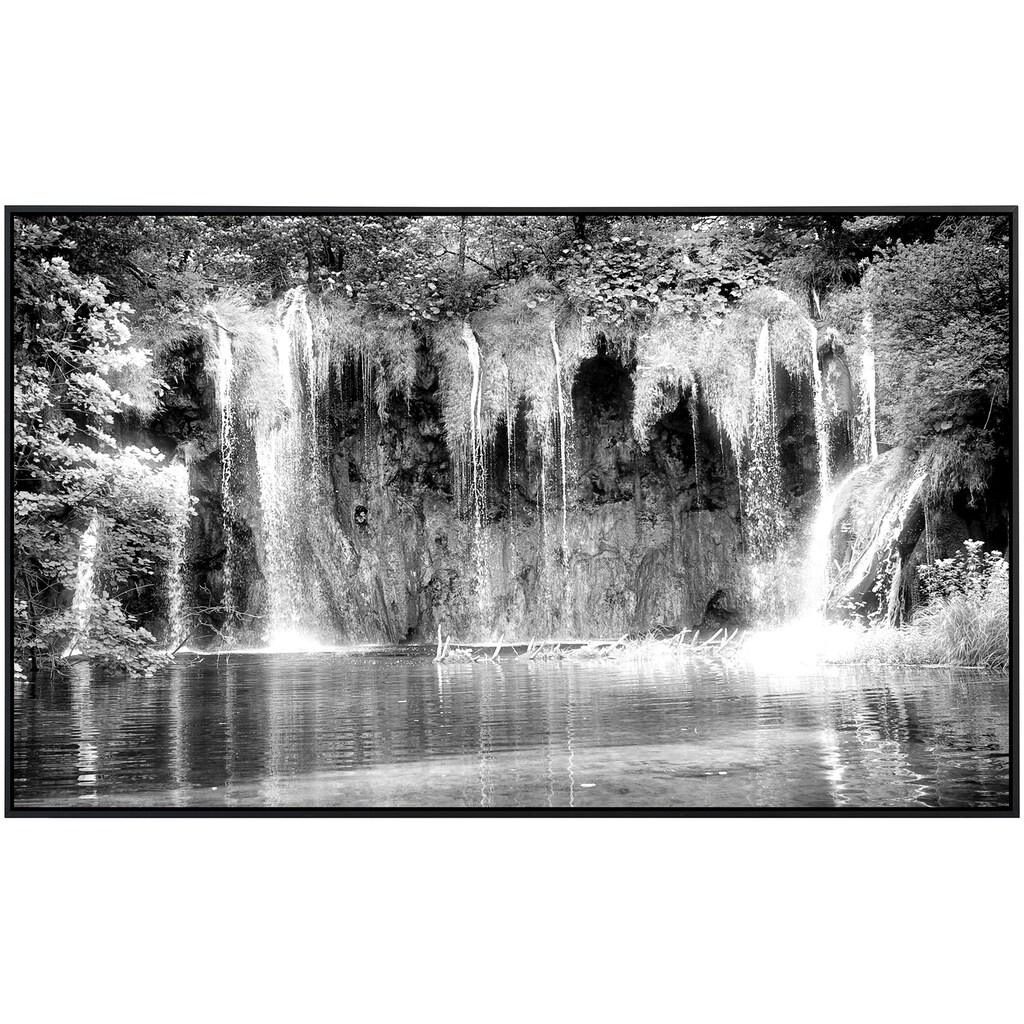 Papermoon Infrarotheizung »Wasserfall Schwarz & Weiß«