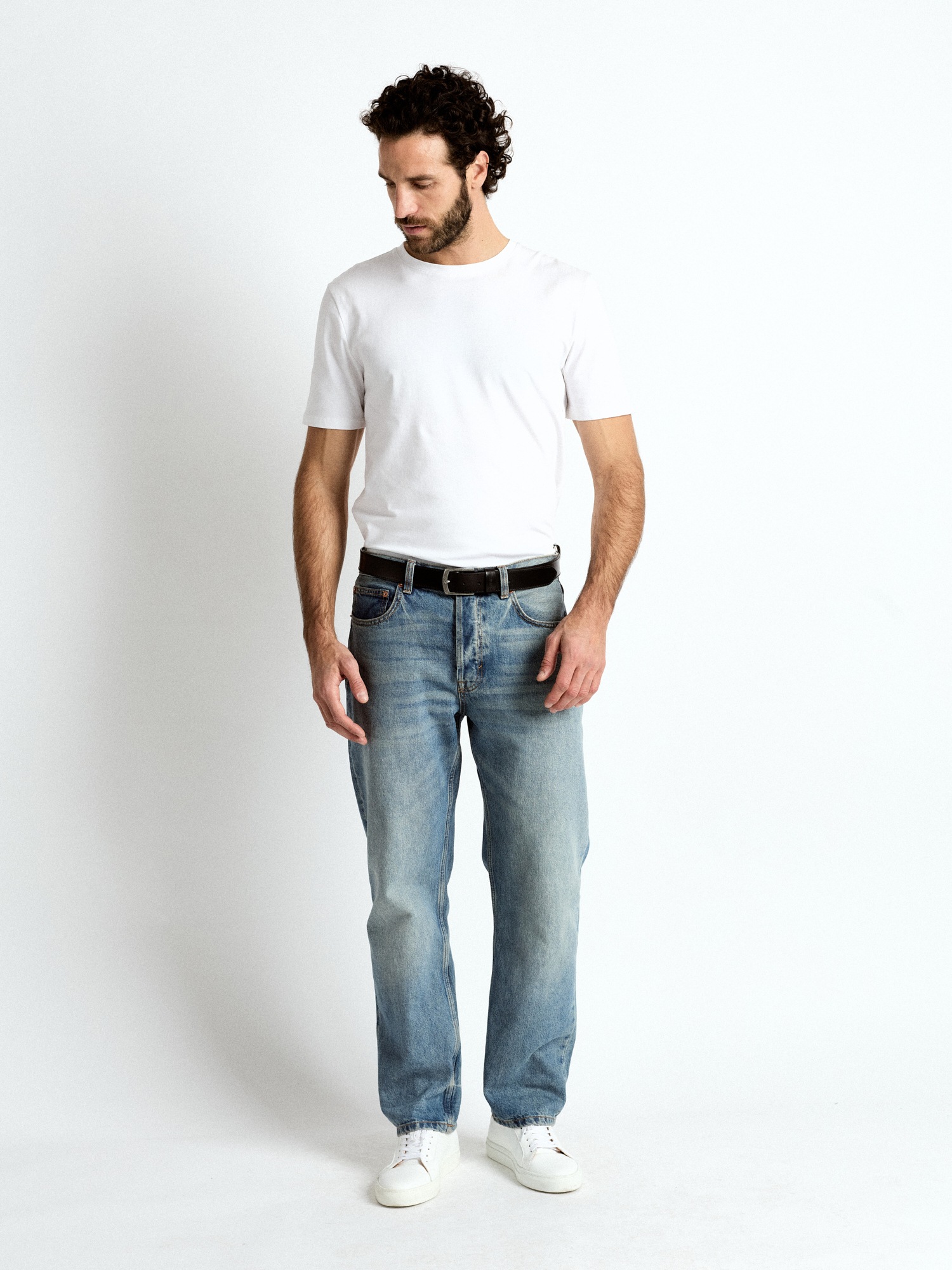 Ledergürtel JCC "31025096", Herren, Gr. 105, schwarz, braun, Obermaterial: 100% Büffelleder, Gürtel Ledergürtel 2