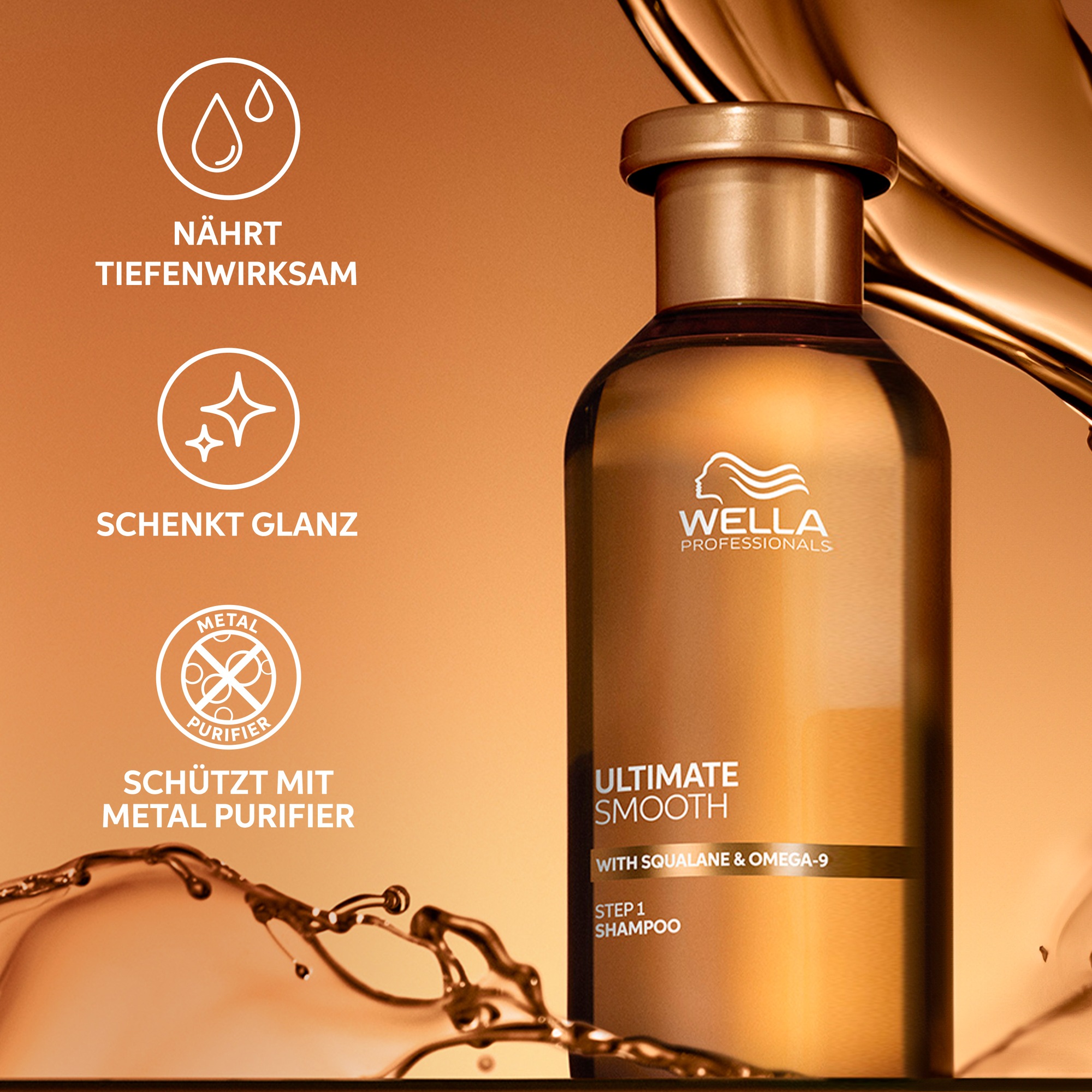 Wella Professionals Haarshampoo »Ultimate Smooth Shampoo« ultimativer Glanz, sorgt für weiches Haar, pflegend