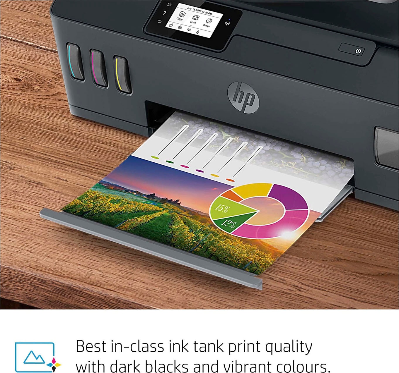 HP Multifunktionsdrucker »Smart Tank Plus 570«, Tintentank, hohe Reichweite