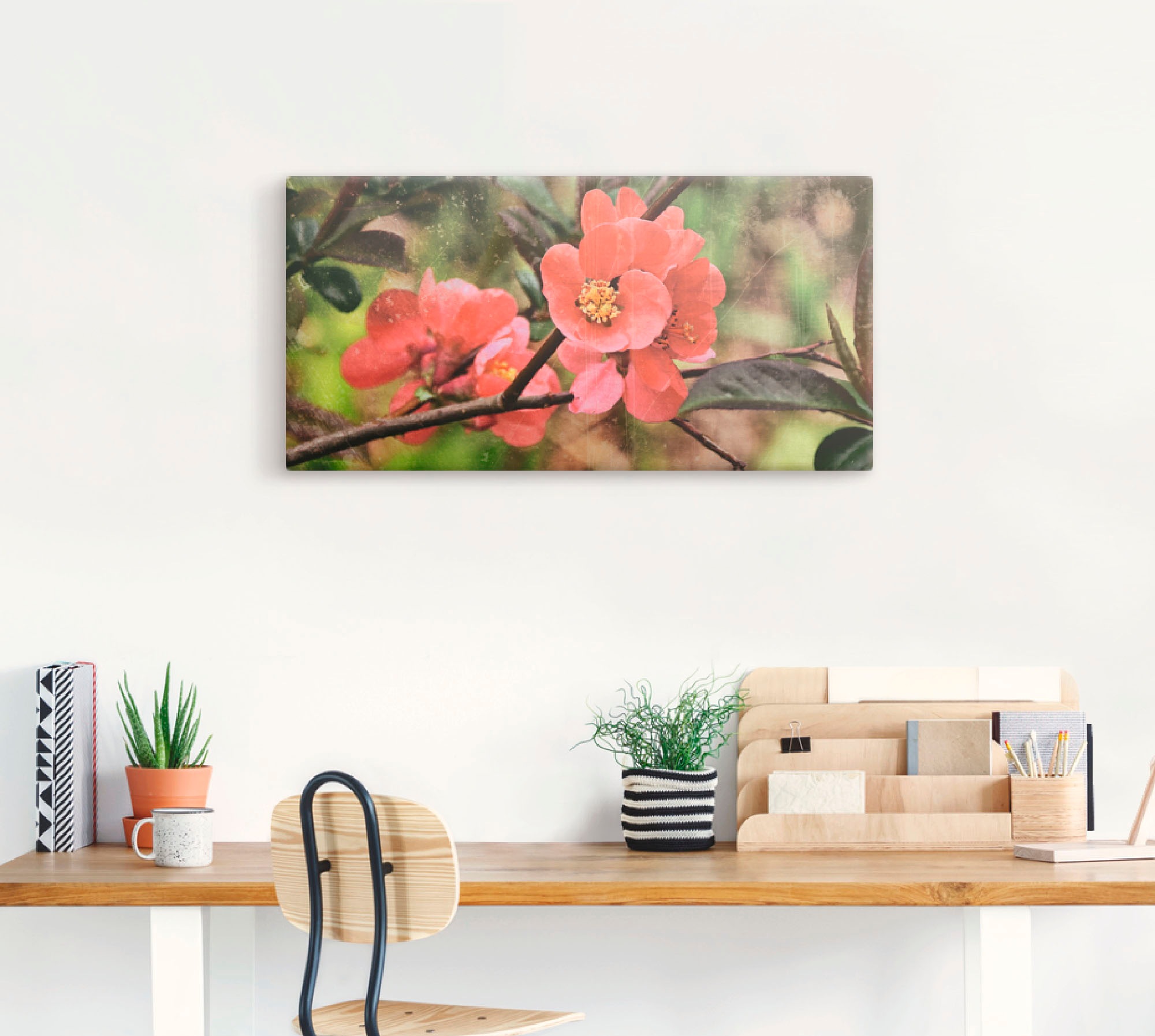 Artland Leinwandbild »Quittenblüte«, Blumen, (1 St.), auf Keilrahmen gespannt