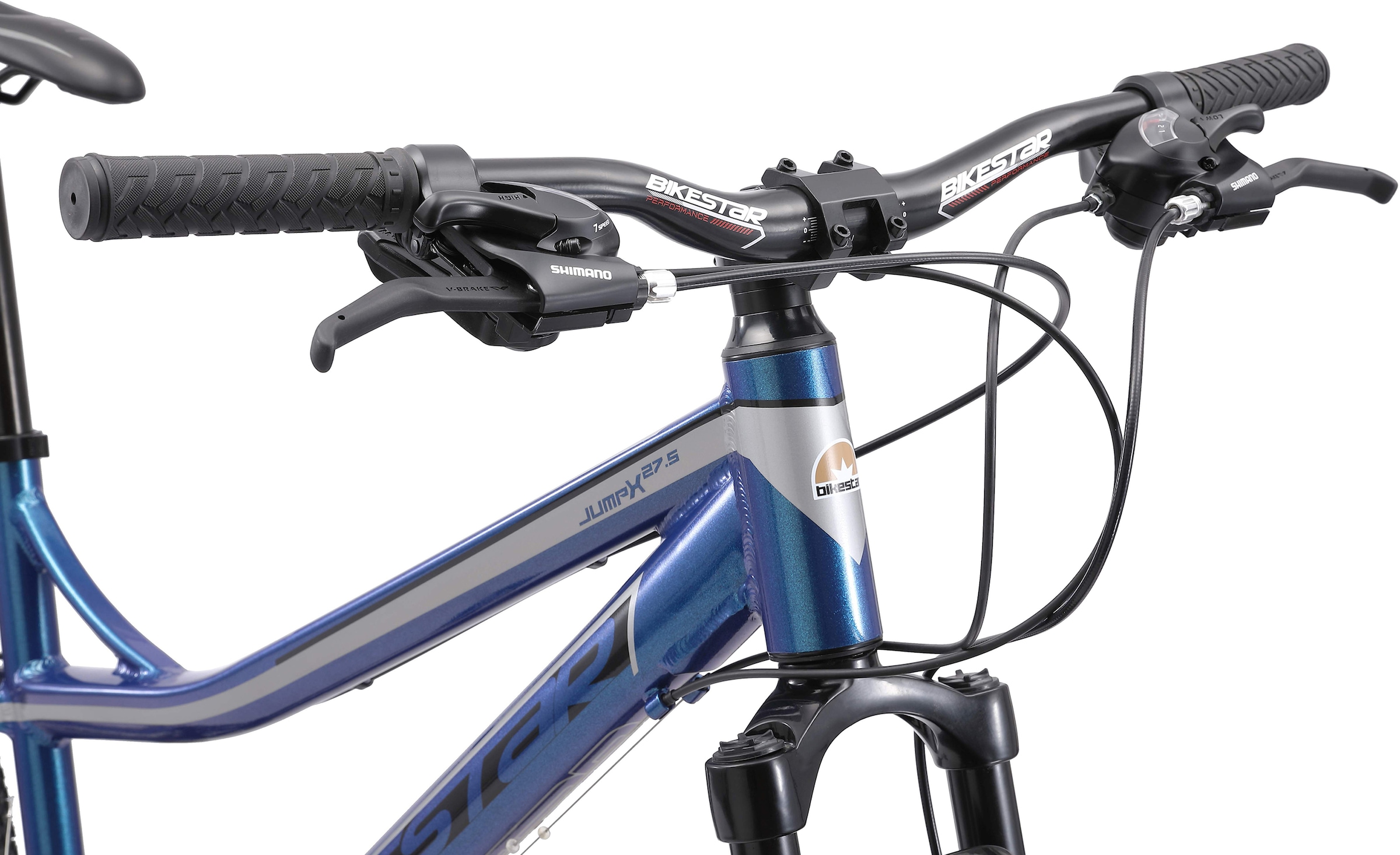 Bikestar Mountainbike, 21 Gang, Shimano, RD-TY300 Schaltwerk, Kettenschaltung, für Damen und Herren, Kettenschaltung