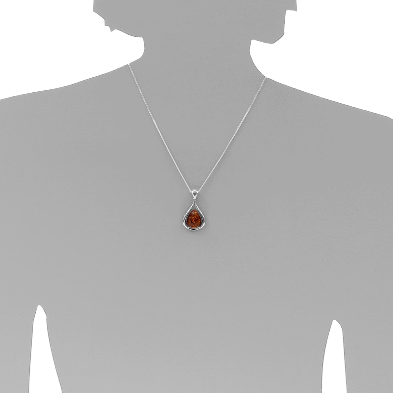 OSTSEE-SCHMUCK Kettenanhänger »- Nicoletta - Silber 925/000 - Bernstein«