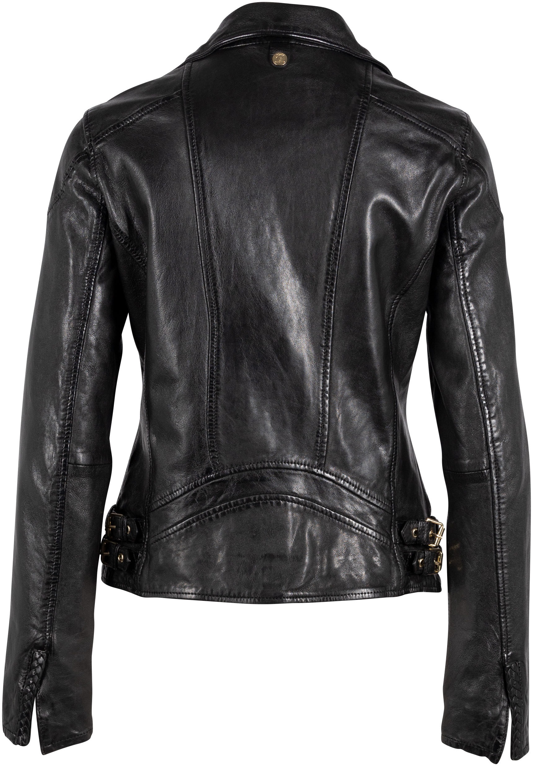 Mauritius Lederjacke "GWCaira" mit asymetrischem Reißverschluss, Ziernähte günstig online kaufen