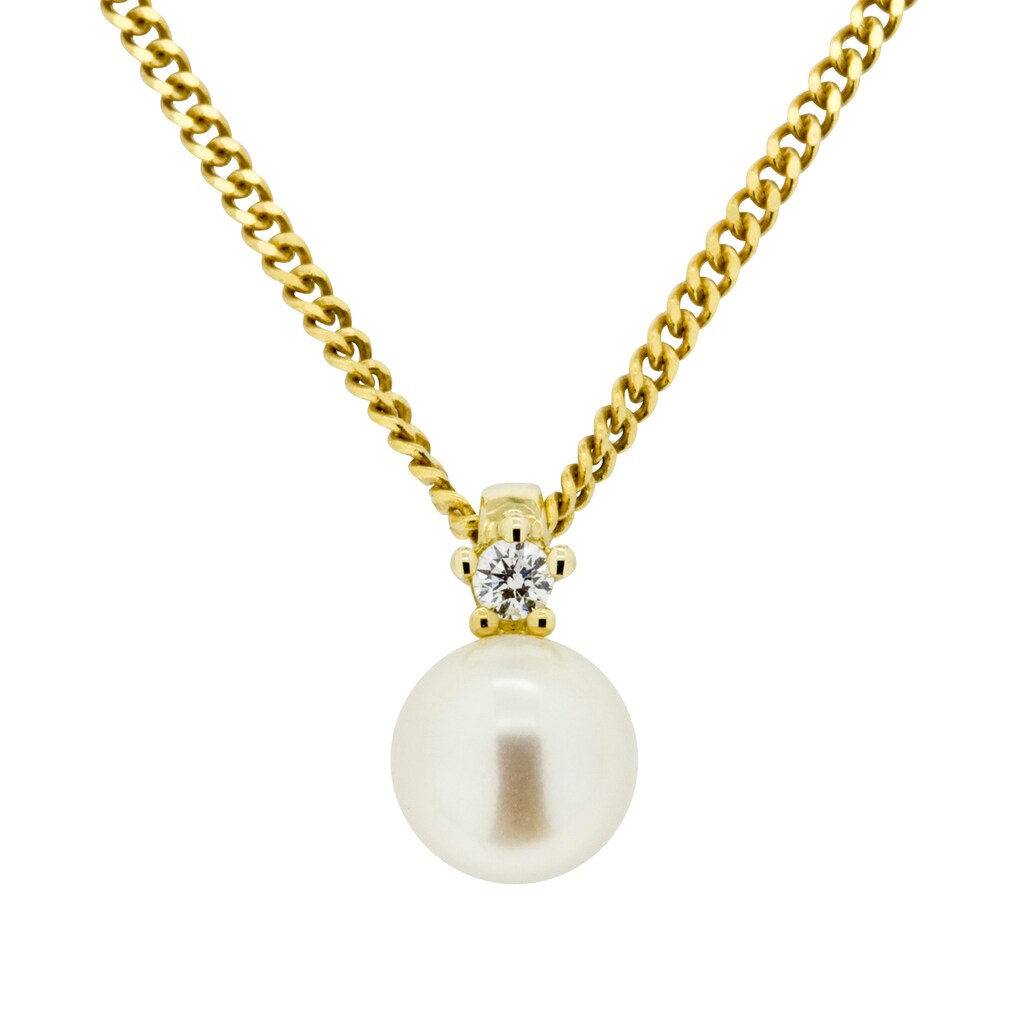 Orolino Kette mit Anhänger »585/- Gelbgold Brillant + Perle«