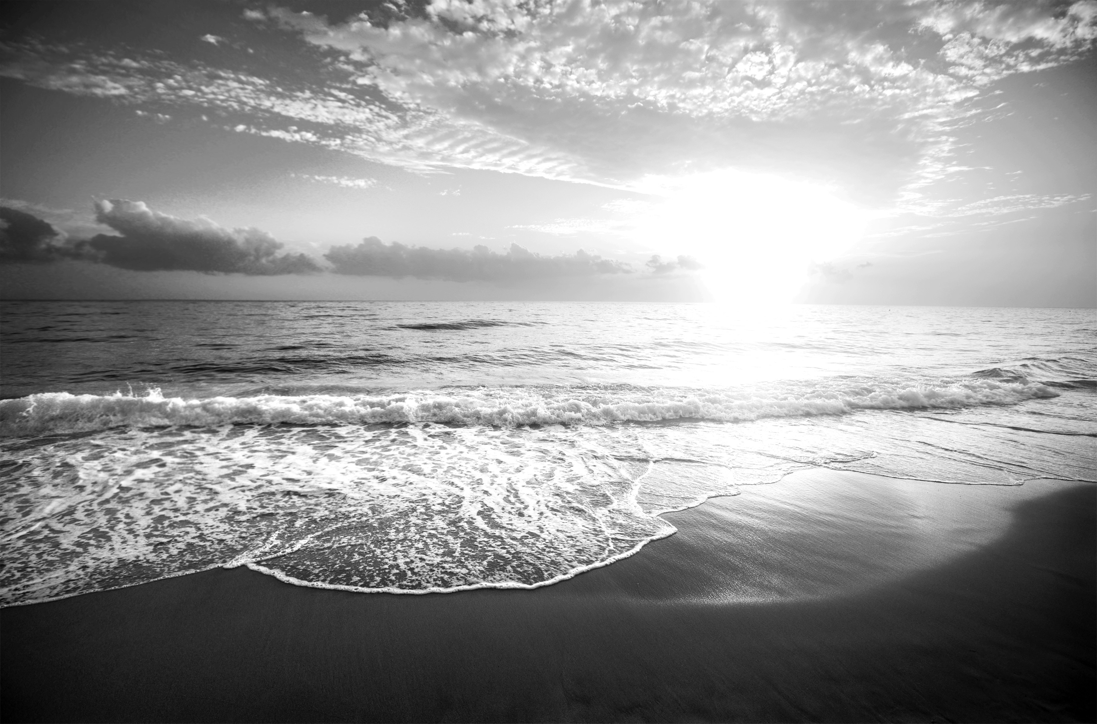 Papermoon Fototapete "Strand Schwarz & Weiß"