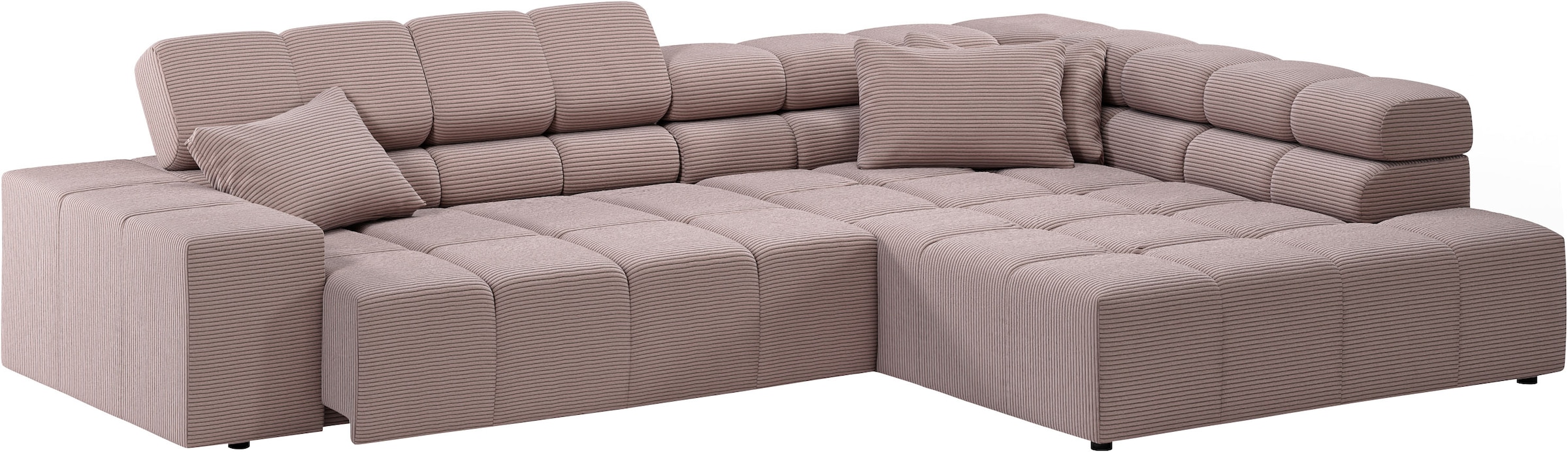INOSIGN Ecksofa »Ancona incl. Kopfteilverstellung, OTTOs Choice, Breite 319cm, L-Form«, wahlweise motorische Sitztiefenverstellung, auch in Cord + Easy Care