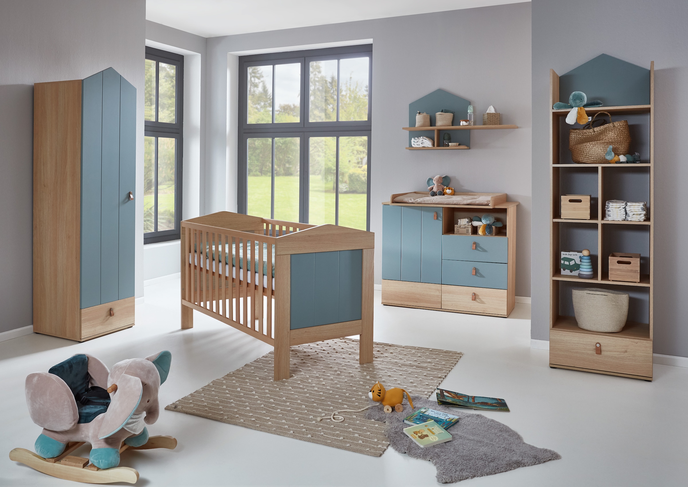 arthur berndt Kinderkleiderschrank »Kleiderschrank »Roofy« 1-türig mit Soft-Close-Funktion«, Soft-Close Funktion