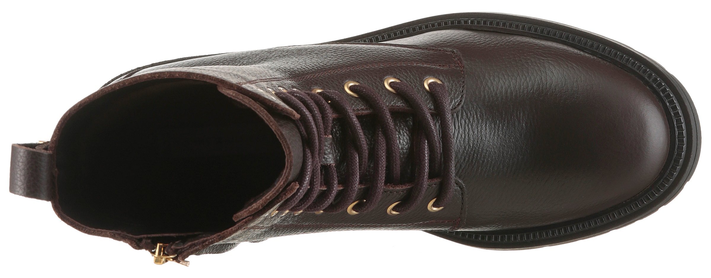 Tommy Hilfiger Schnürboots »TH PLAQUE PEBBLE LACE BOOT WARM«  , Blockabsatz, Schnürstiefelette mit TH-Schmuckelement an der Ferse