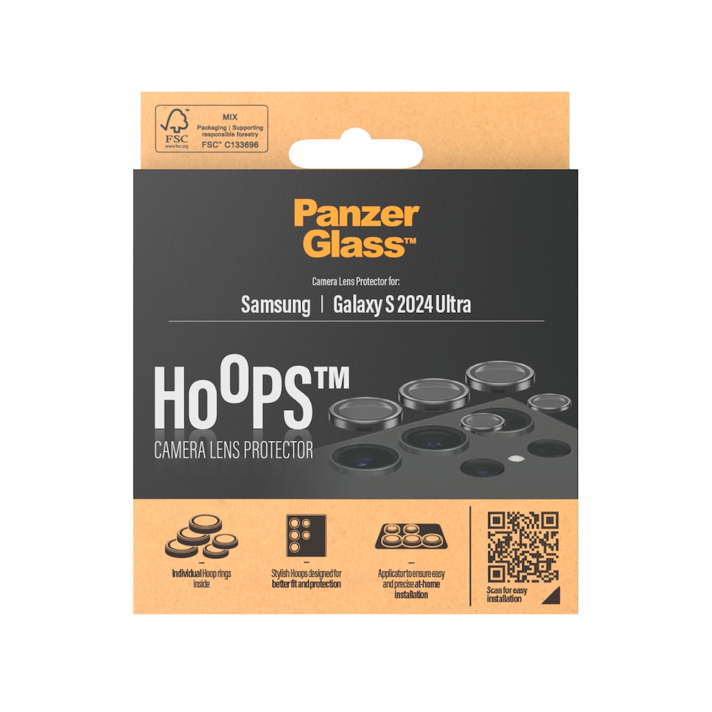 PanzerGlass Kameraschutzglas »Hoops Camera Lens Protector«, für Samsung Galaxy S24 Ultra