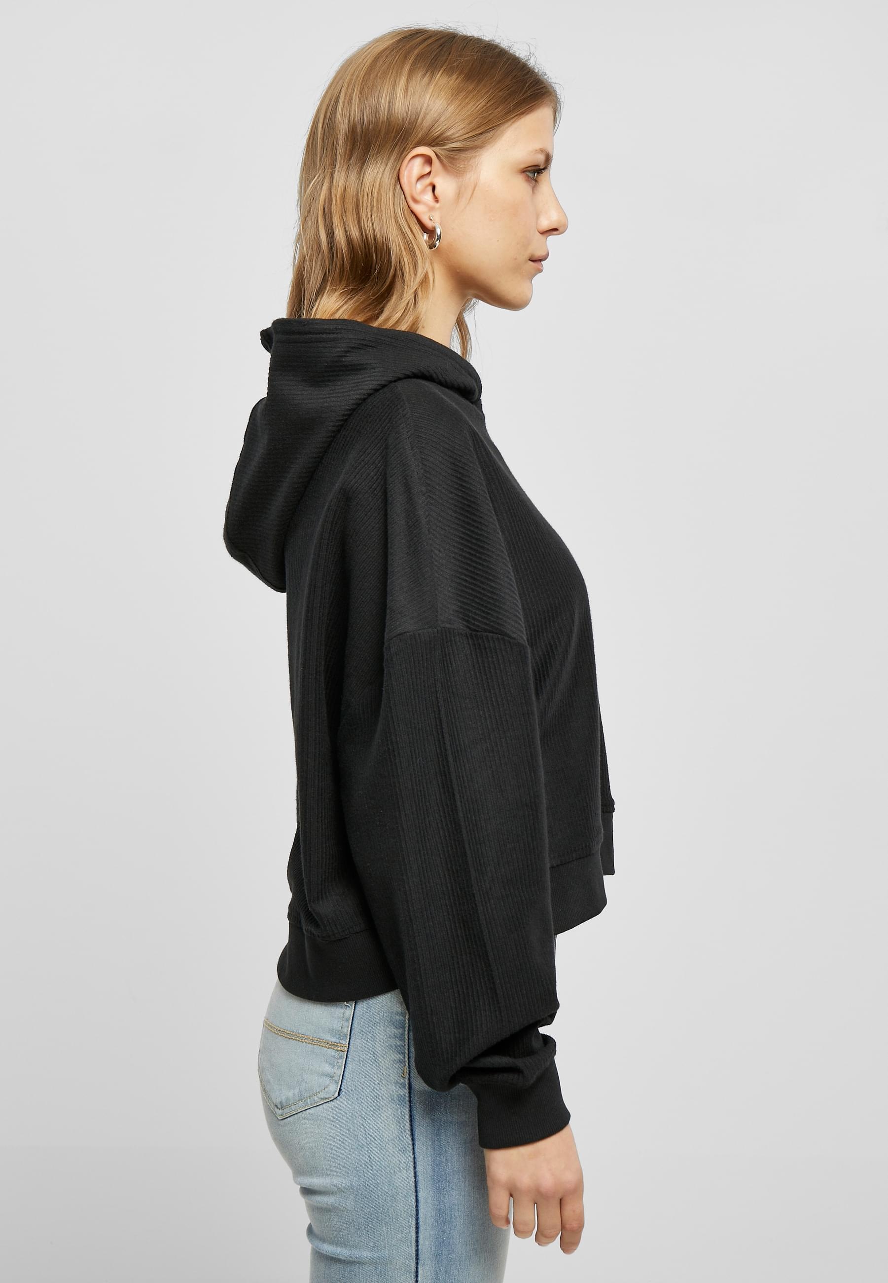 URBAN CLASSICS Kapuzenpullover »Urban Classics Damen Ladies Oversized Short Rib Hoody«, (1 tlg.)