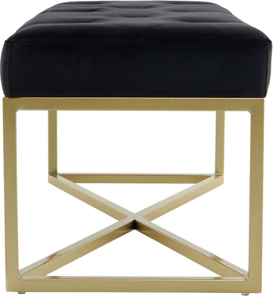 Kayoom Sitzbank »Diaz 125, Edler Touch durch goldenes Gestell,Bietet mehrere Sitzplätze« 1 Stk. tlg. samtweich, gesteppt, mit Zierknöpfen, Hochwertiger Samtbezug