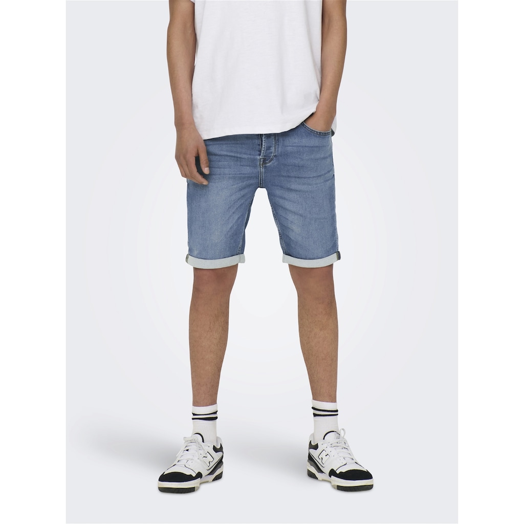 ONLY & SONS Jeansshorts »ONSPLY LIGHT BLUE 5189 SHORTS DNM NOOS«