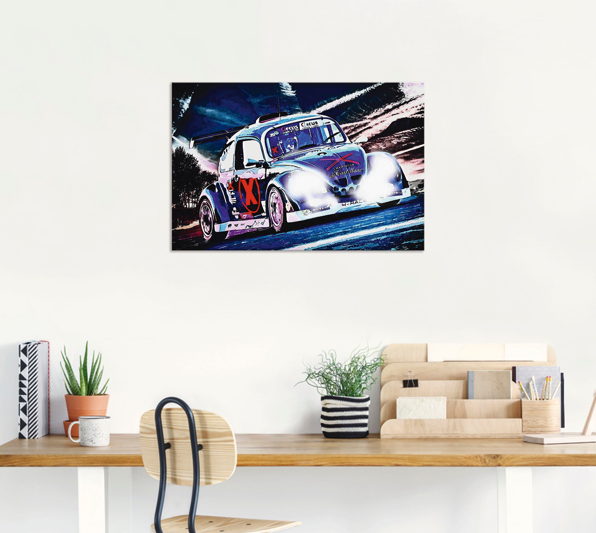 Artland Wandbild »Käfer Funcup Spa 2017«, Auto, (1 St.), als Alubild, Outdoorbild, Leinwandbild, Poster, Wandaufkleber