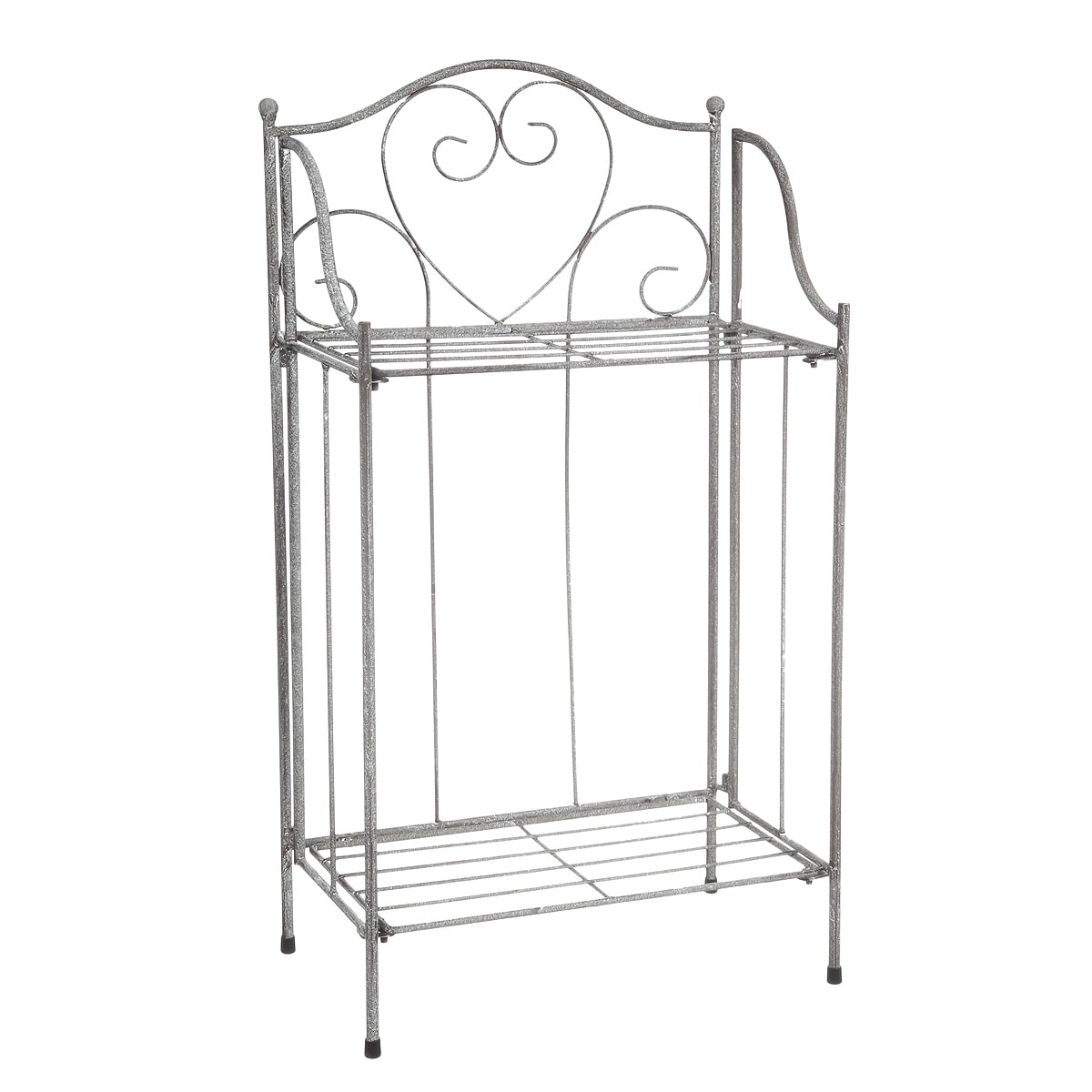 Ambiente Haus Pflanzentreppe "Regal in grau aus Eisen (H) 65cm" schmiedeeisernes Standregal für Innen- und Außenbereich