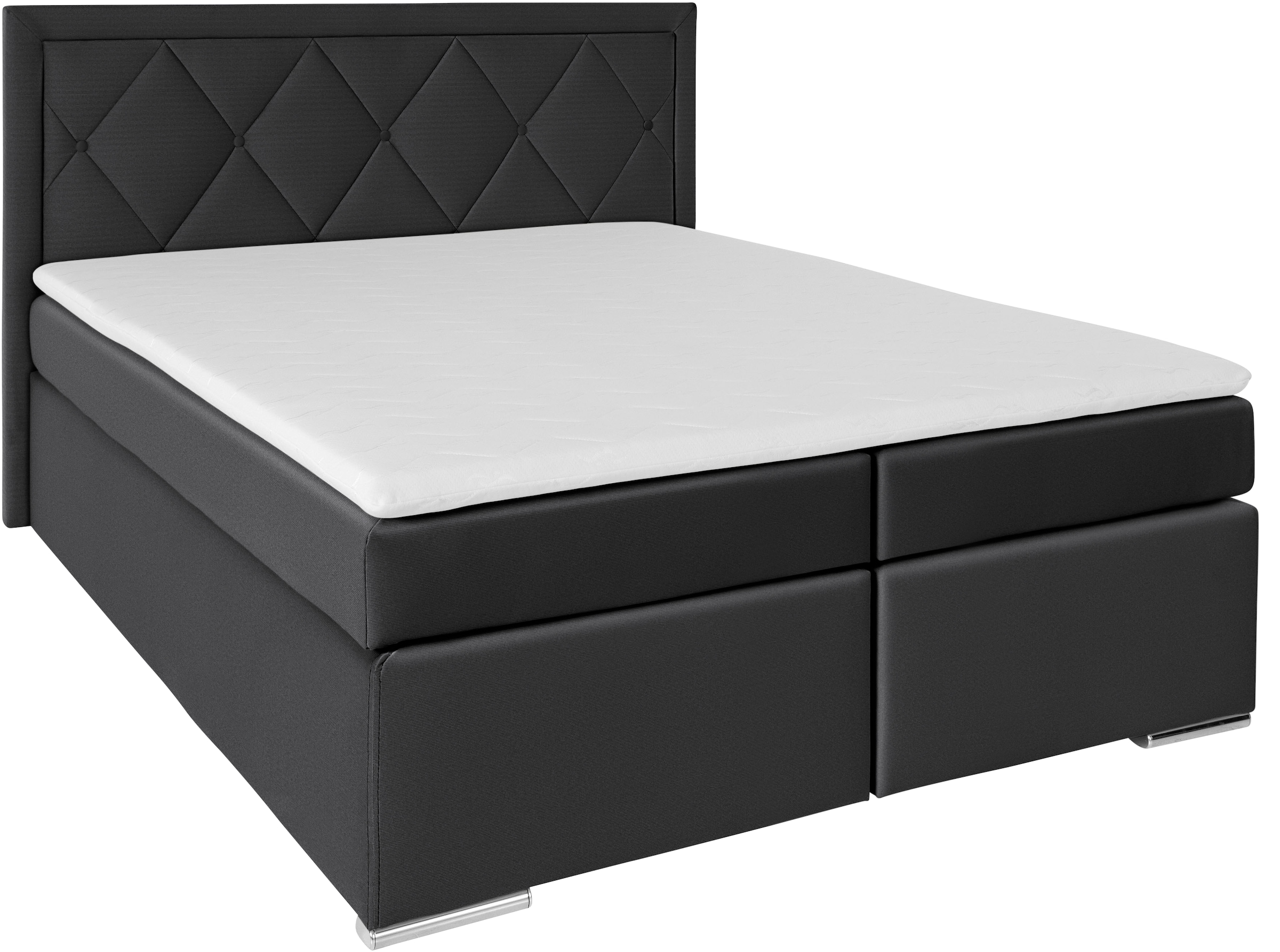 Leonique Boxbett »Alfie, Bestseller, wahlweise mit Bettkasten«, mit Knopfheftung im Kopfteil, H2, H3 und H4 wählbar