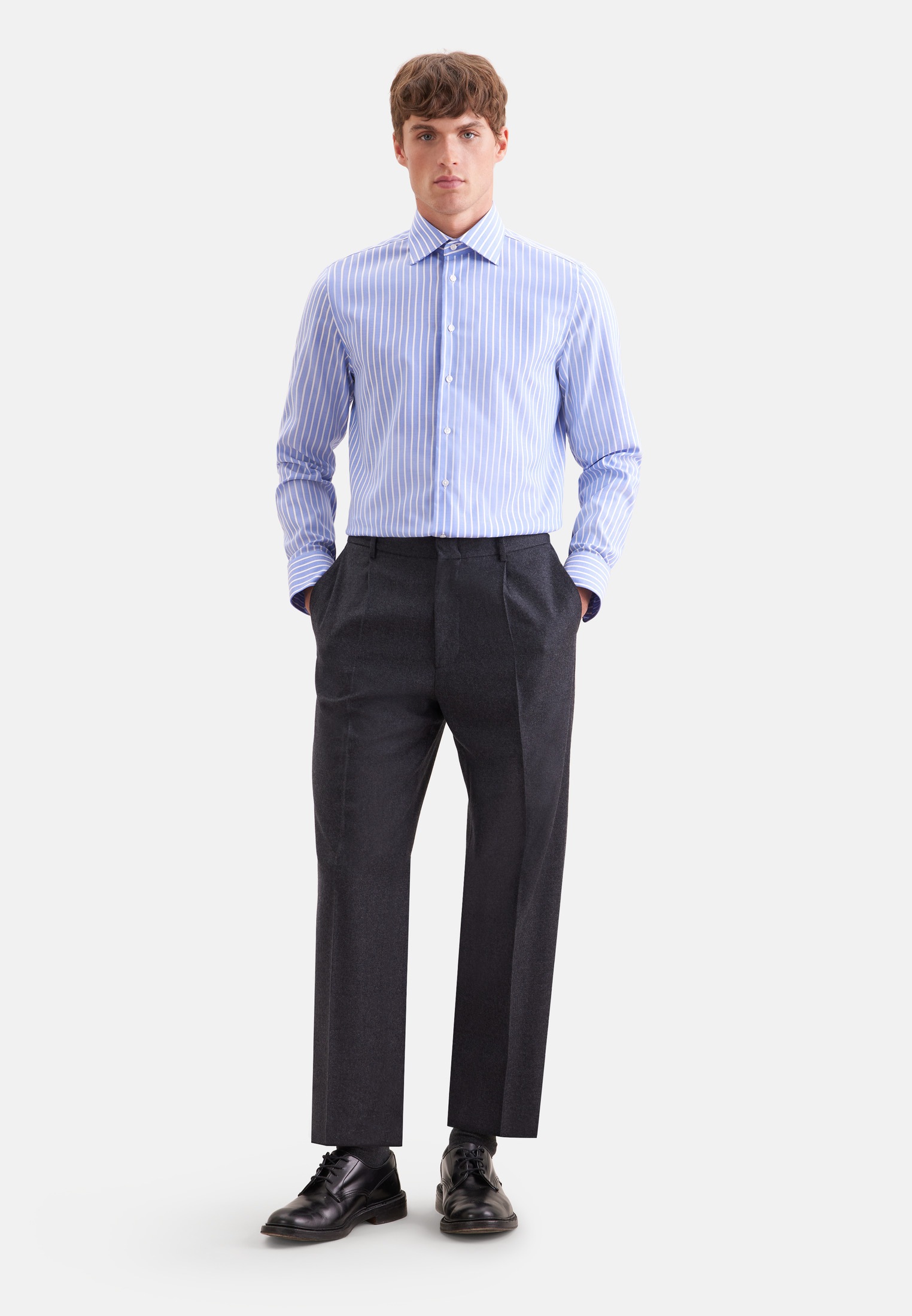 seidensticker Businesshemd »Schwarze Rose« Slim 1/1 Kentkragen Gestreift