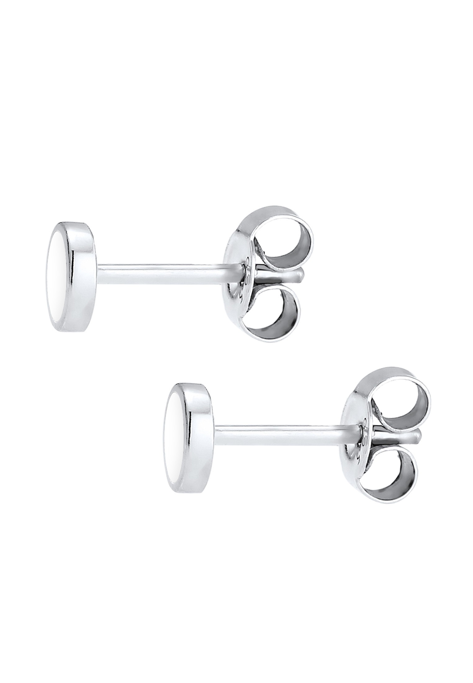 Elli Paar Ohrstecker »Ohrringe Kreis Geo Rund Basic Emaille 925 Silber«