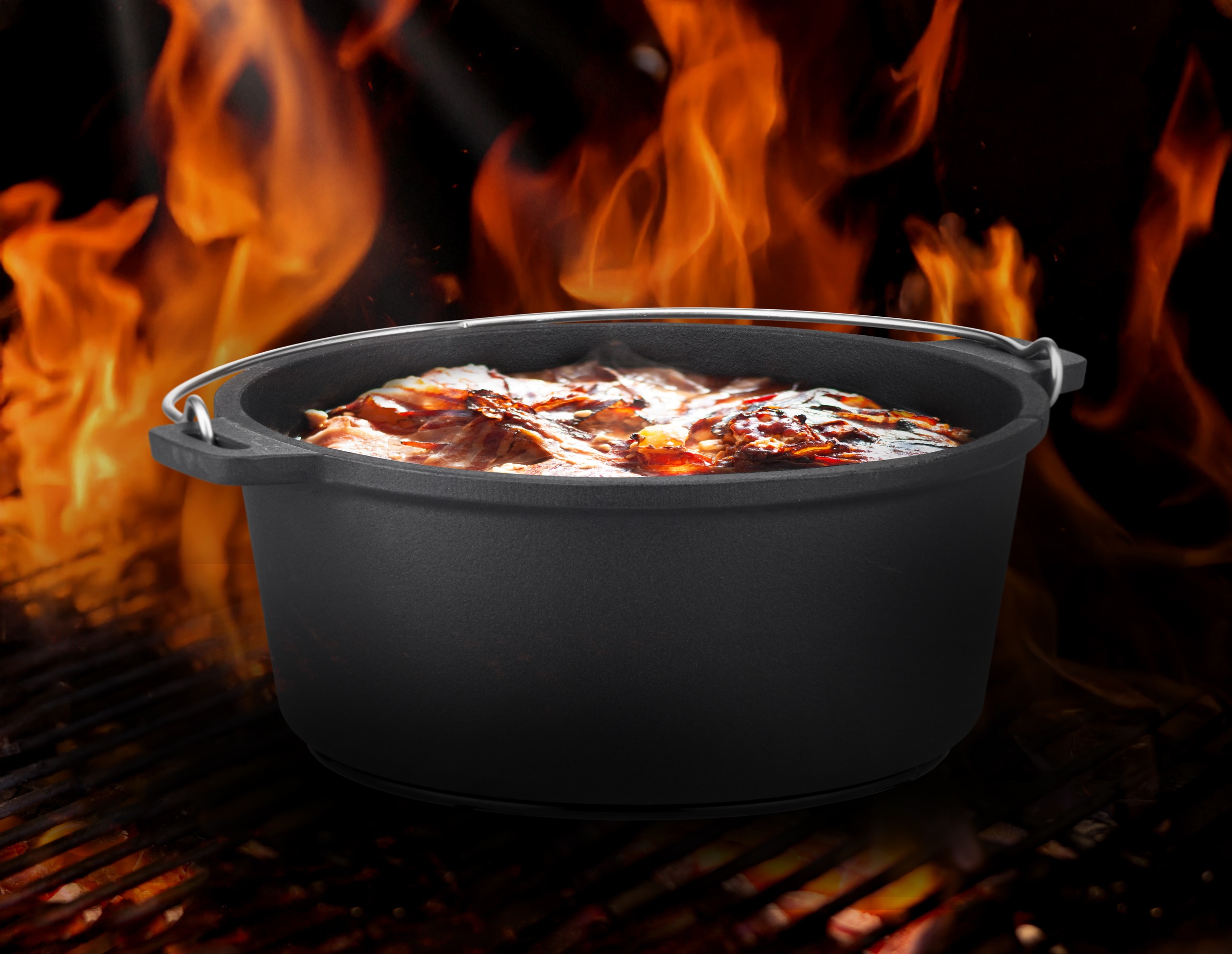 GSW Feuertopf »Black Iron BBQ« 1 tlg. tlg. Gusseisen