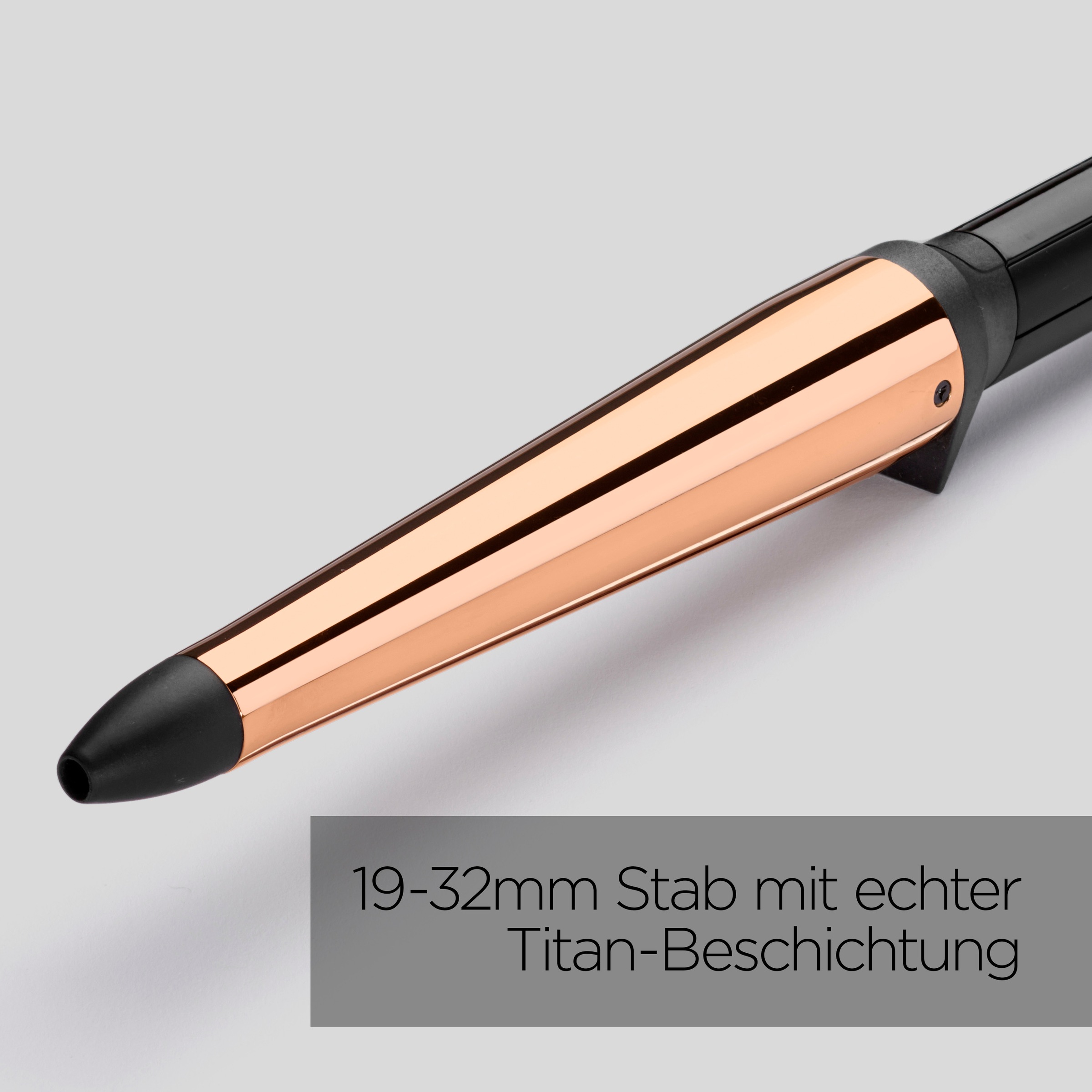 BaByliss Lockenstyler »BaByliss Titanium Brilliance Conical Lockenstab, konisch, C458E« 19-32mm Durchmesser, Titan-Beschichtung, 6 Temperaturstufen bis 210 °C