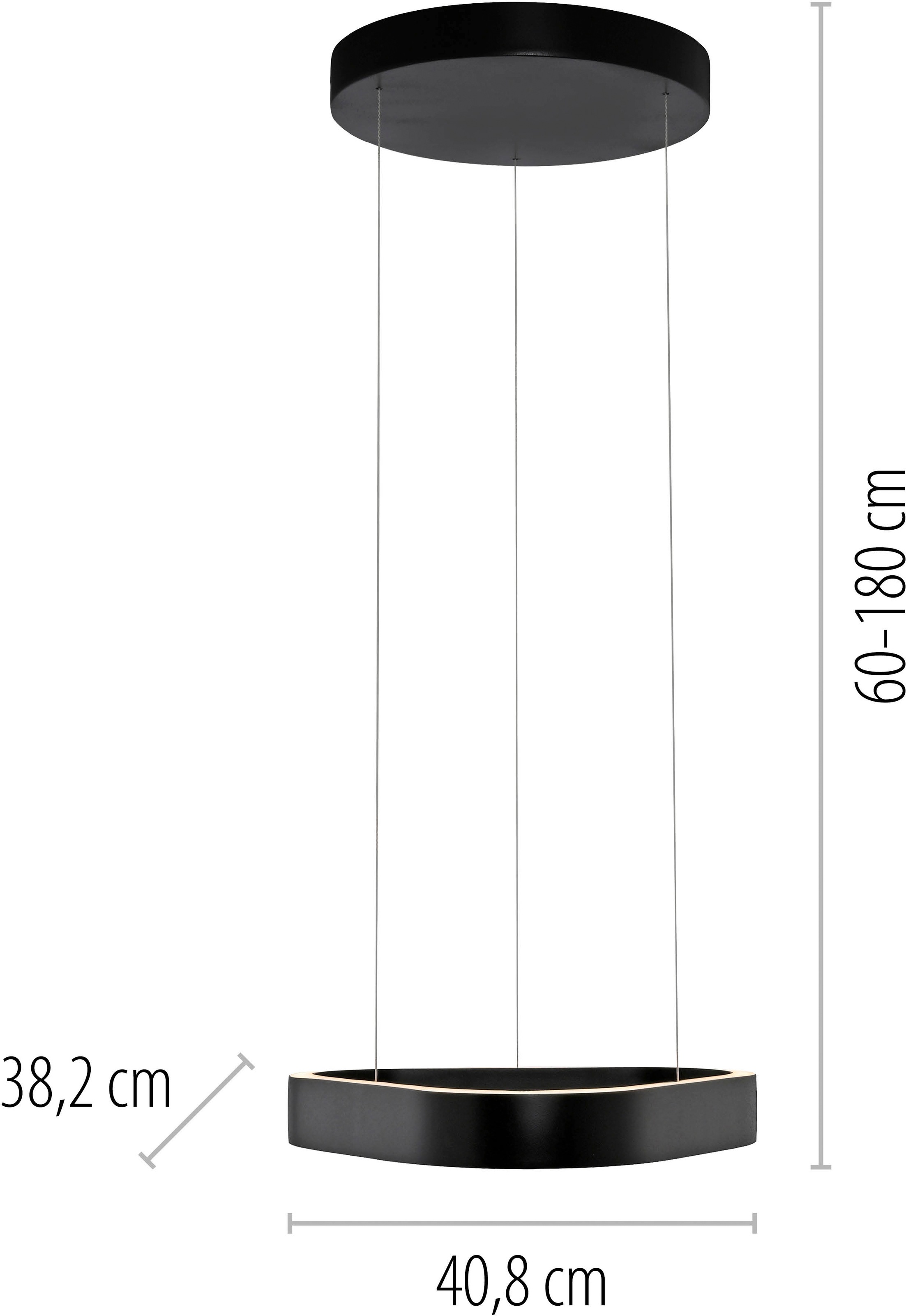 Neuhaus Q DESIGN CONTROL LIGHTS LED Pendelleuchte »Q-STRETTO« LED-Board 1 Stk. warmweiß - kaltweiß