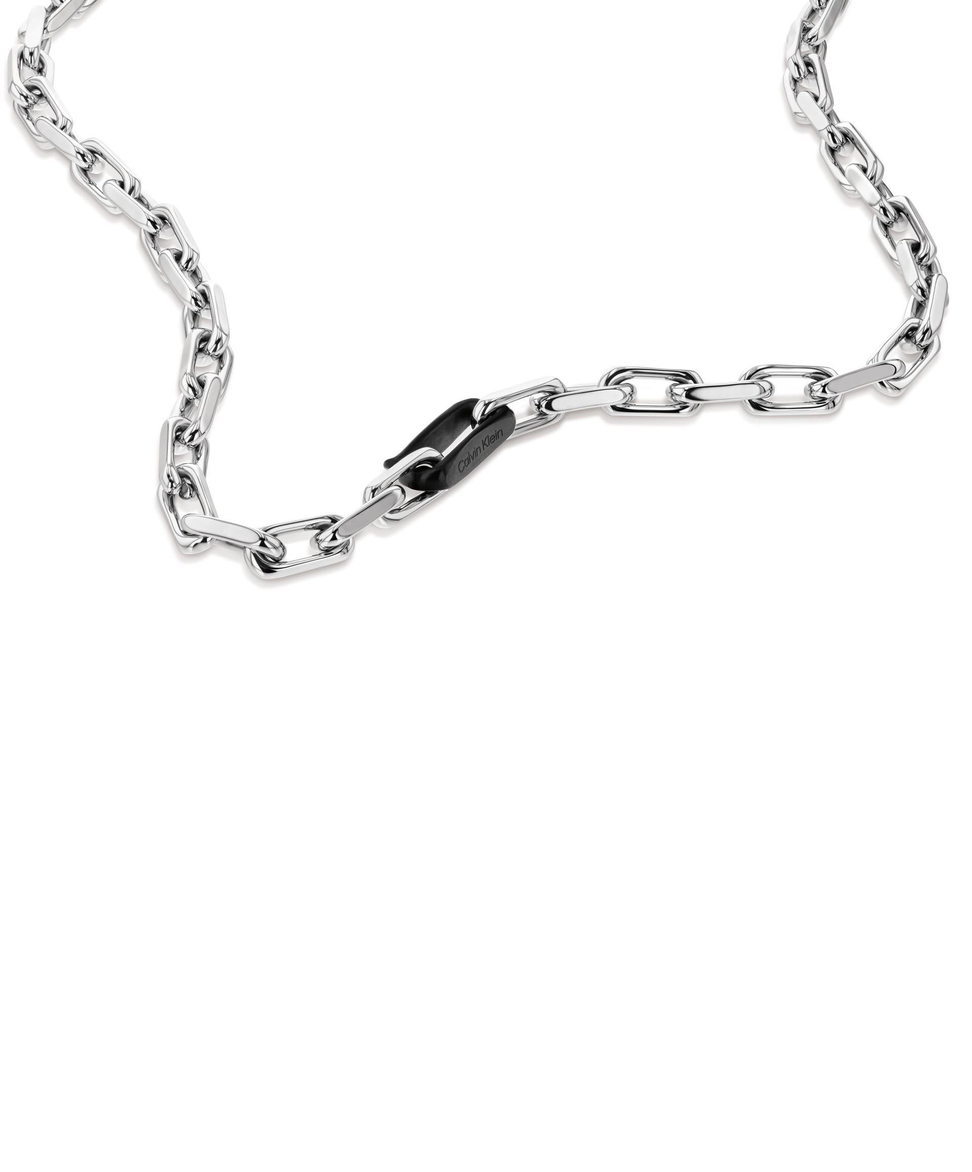 Edelstahlkette CALVIN KLEIN "CK ASPIRE", edelstahlfarben, Halsketten, Damen, Edelstahl, L: 63,5 B: 7mm, Edelstahlkette, B:7mm