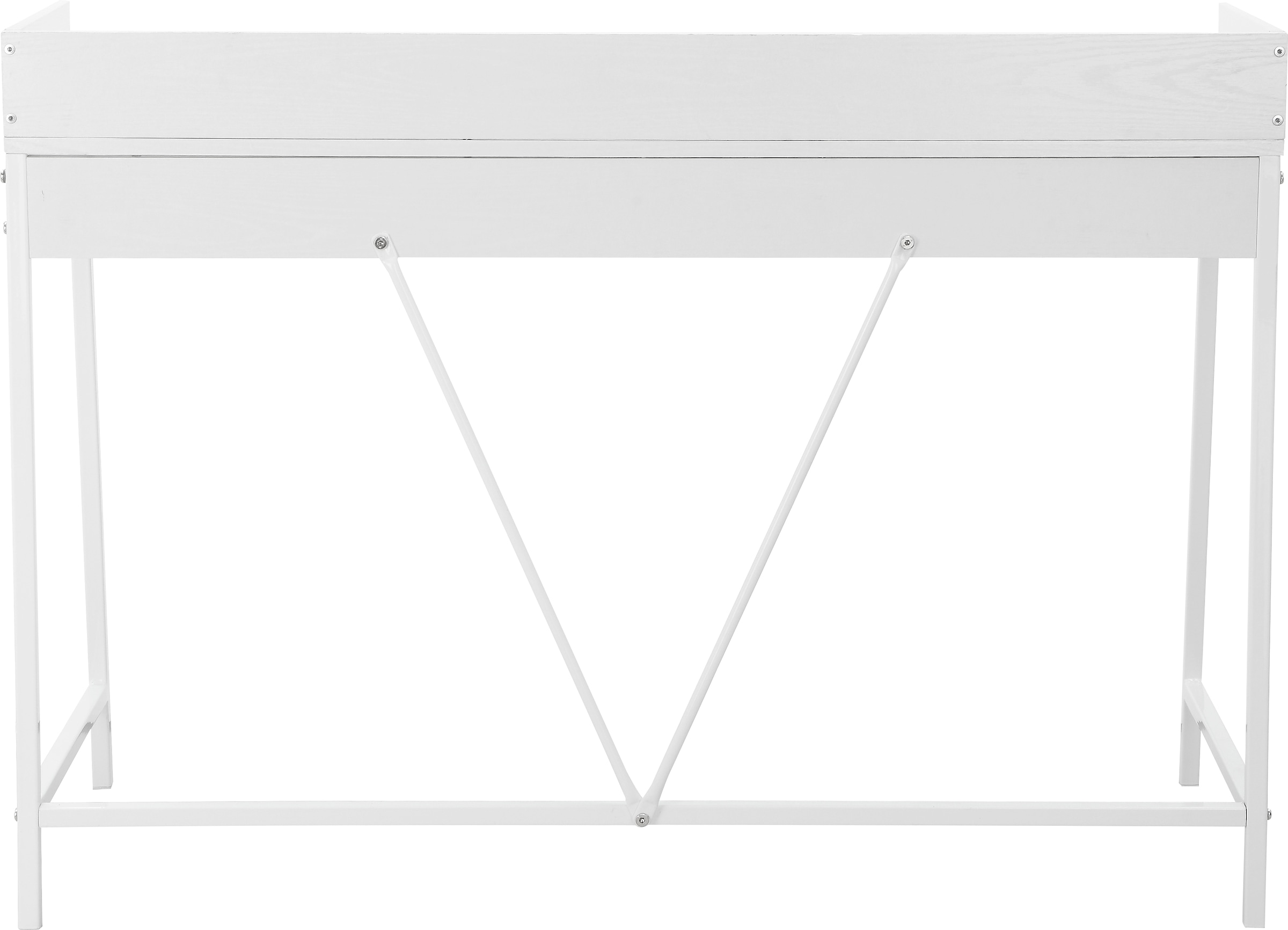 INOSIGN Schreibtisch »Jullian«, (1 St.), weißes Gestell aus Metall, Breite 120 cm