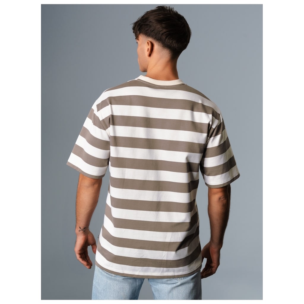 Trigema T-Shirt »TRIGEMA Heavy Oversized T-Shirt mit Ringelmuster«, (1 tlg.)