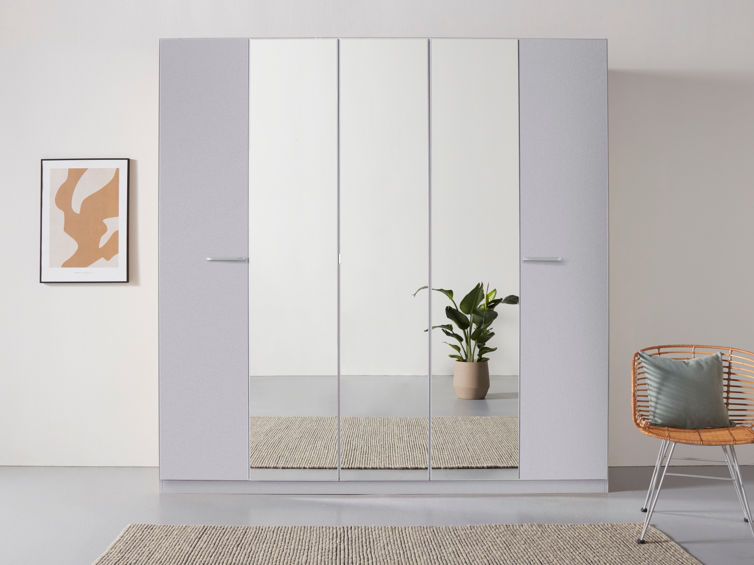 rauch Drehtürenschrank »Kleiderschrank Schrank Garderobe TOPSELLER OTELI inkl. Inneneinteilung«, (erhältlich in Breiten 91-360 cm, ab Breite 136cm inkl. Innenschubladen), mit zusätzlichen Einlegeböden, optional mit Spiegel MADE IN GERMANY