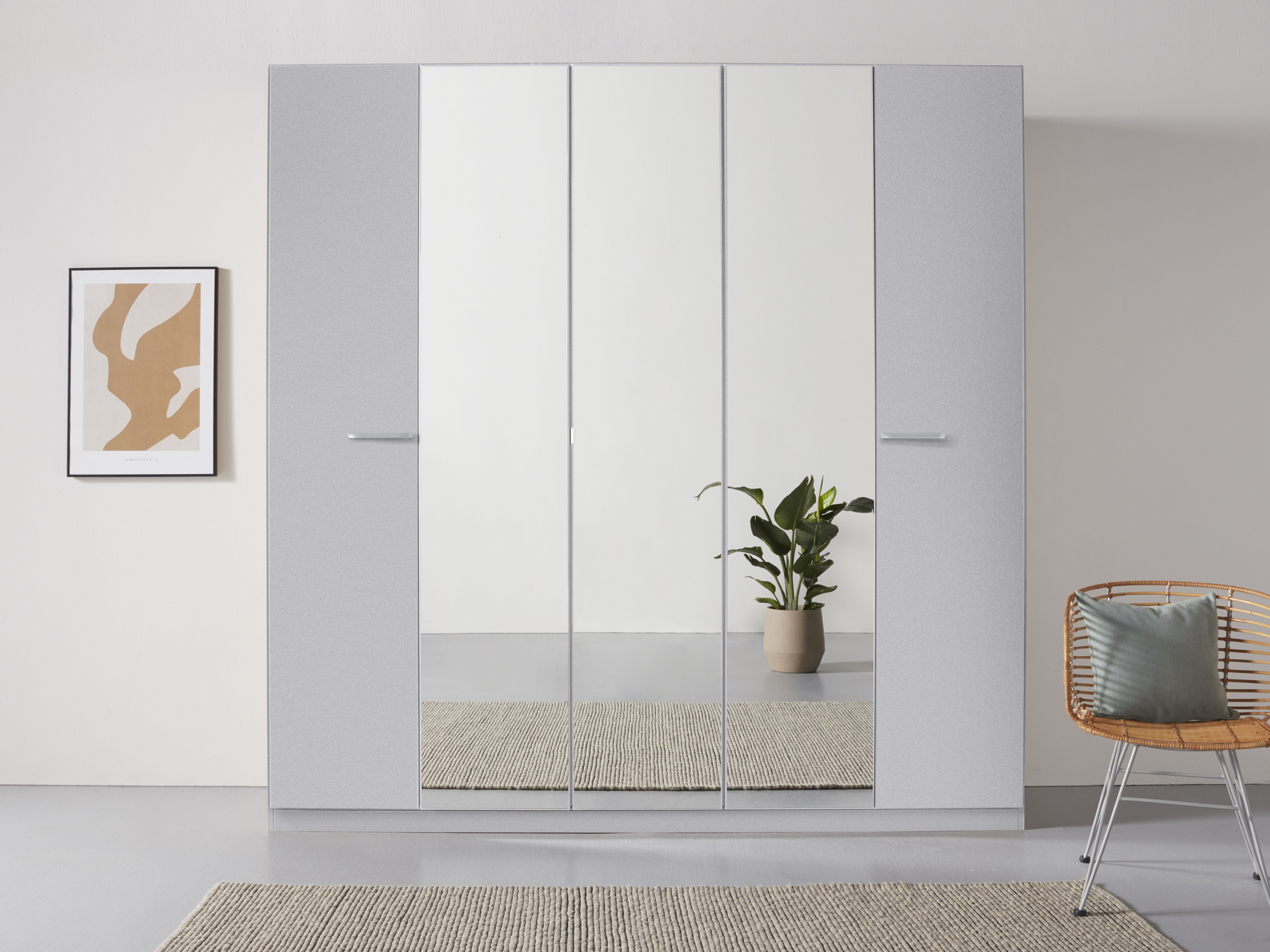 OTTO home Kleiderschrank "Mehrzweckschrank Aktenschrank Möbel Mietswohnung Schlafzimmer OTELI" erhältlich in Breiten 91-360 cm, ab Breite 136cm inkl. Innenschubladen, mit zusätzlichen Einlegeböden, optional mit Spiegel MADE IN GERMANY